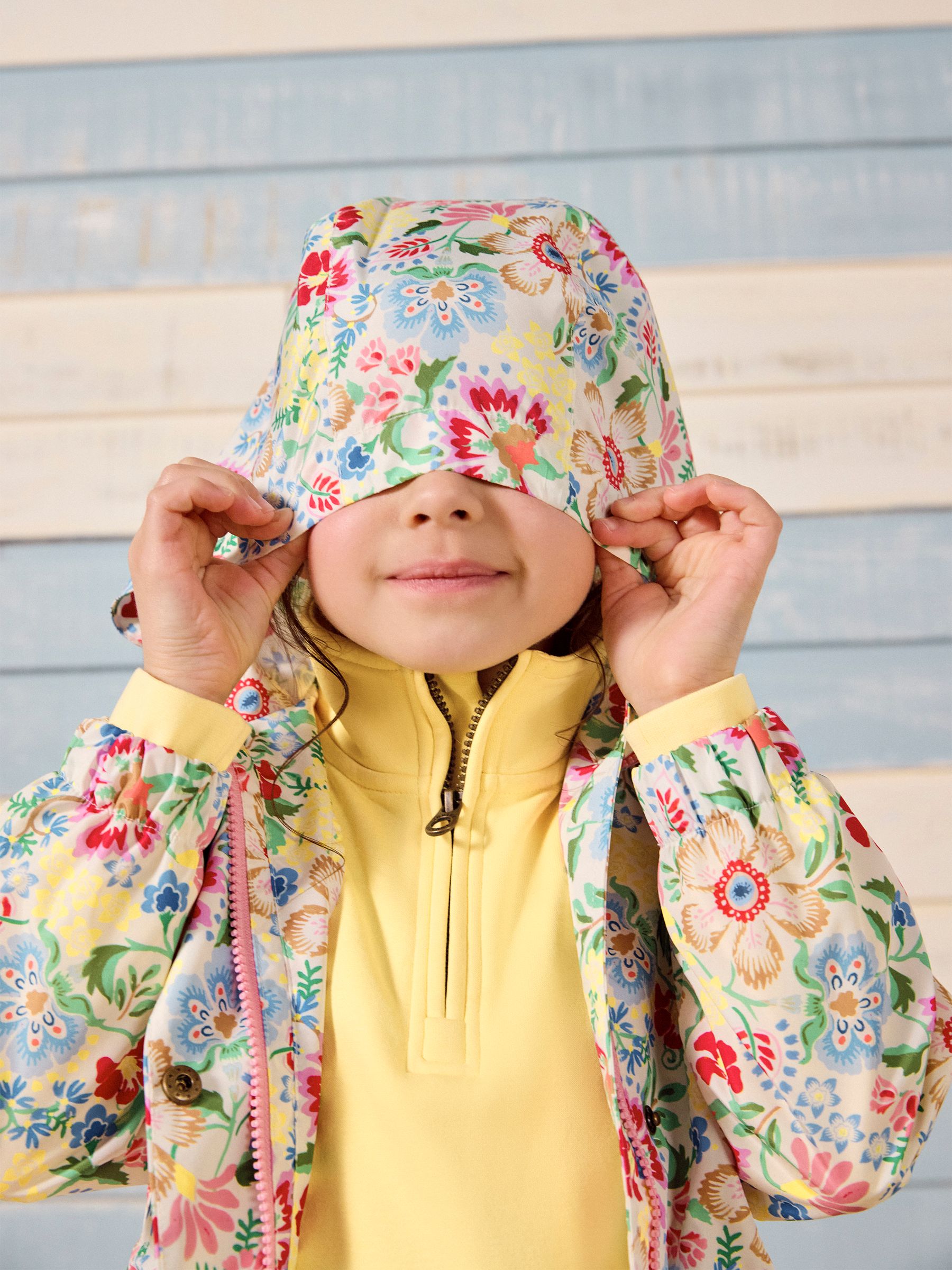Rainford Multi Floral Waterproof Packable Raincoat With Hood - Image 3 of 6