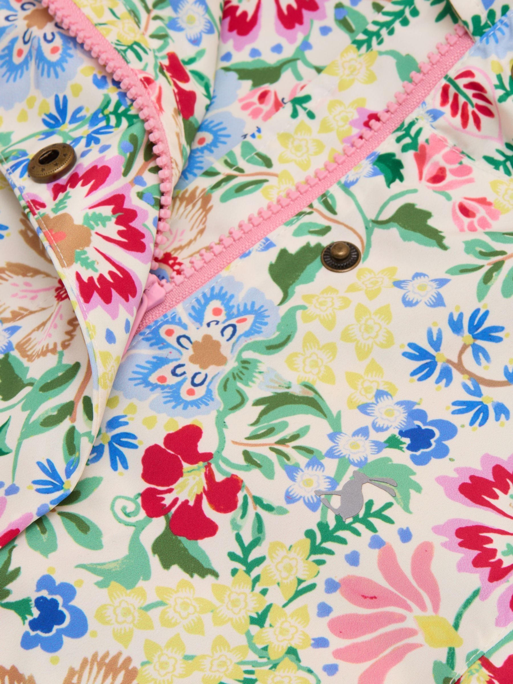 Rainford Multi Floral Waterproof Packable Raincoat With Hood - Image 6 of 6