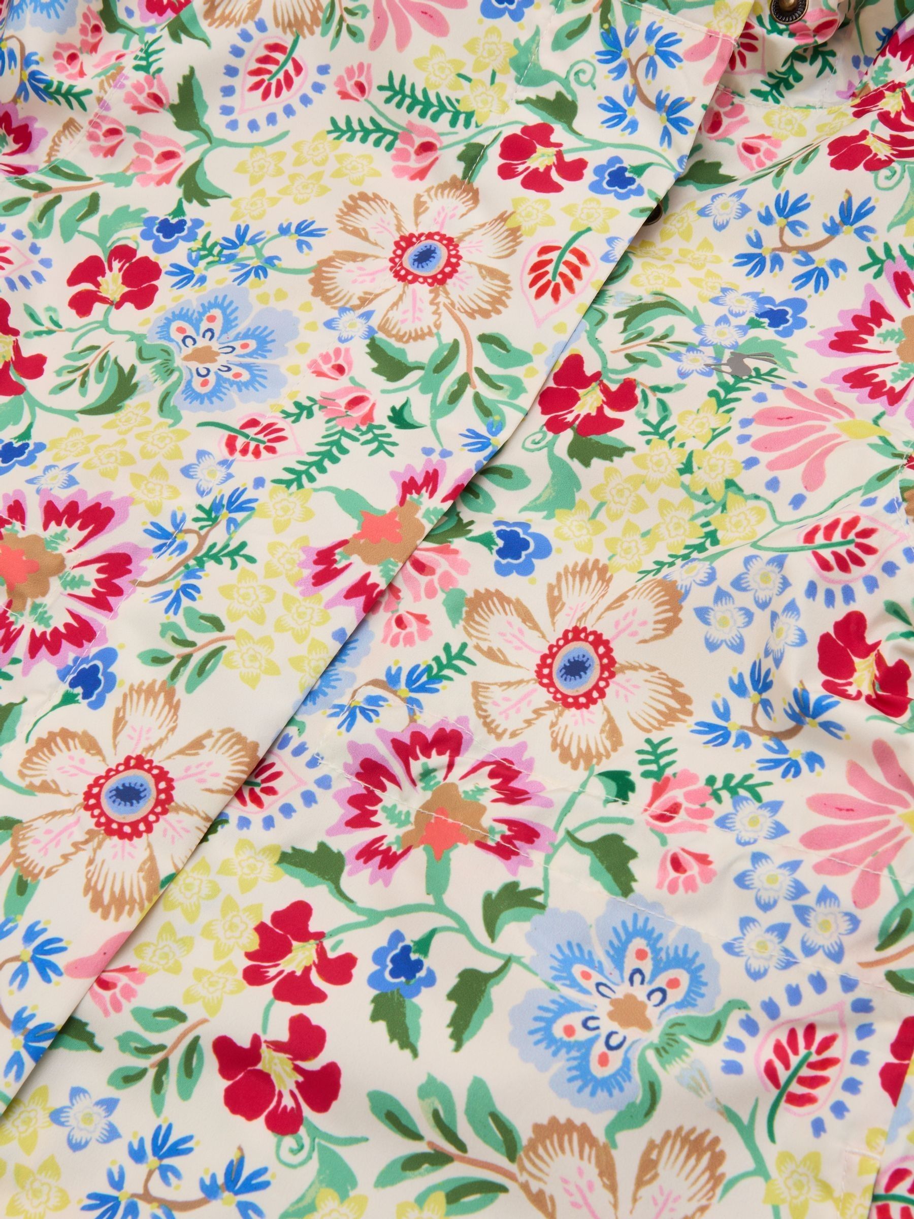 Rainford Multi Floral Waterproof Packable Raincoat With Hood - Image 9 of 10