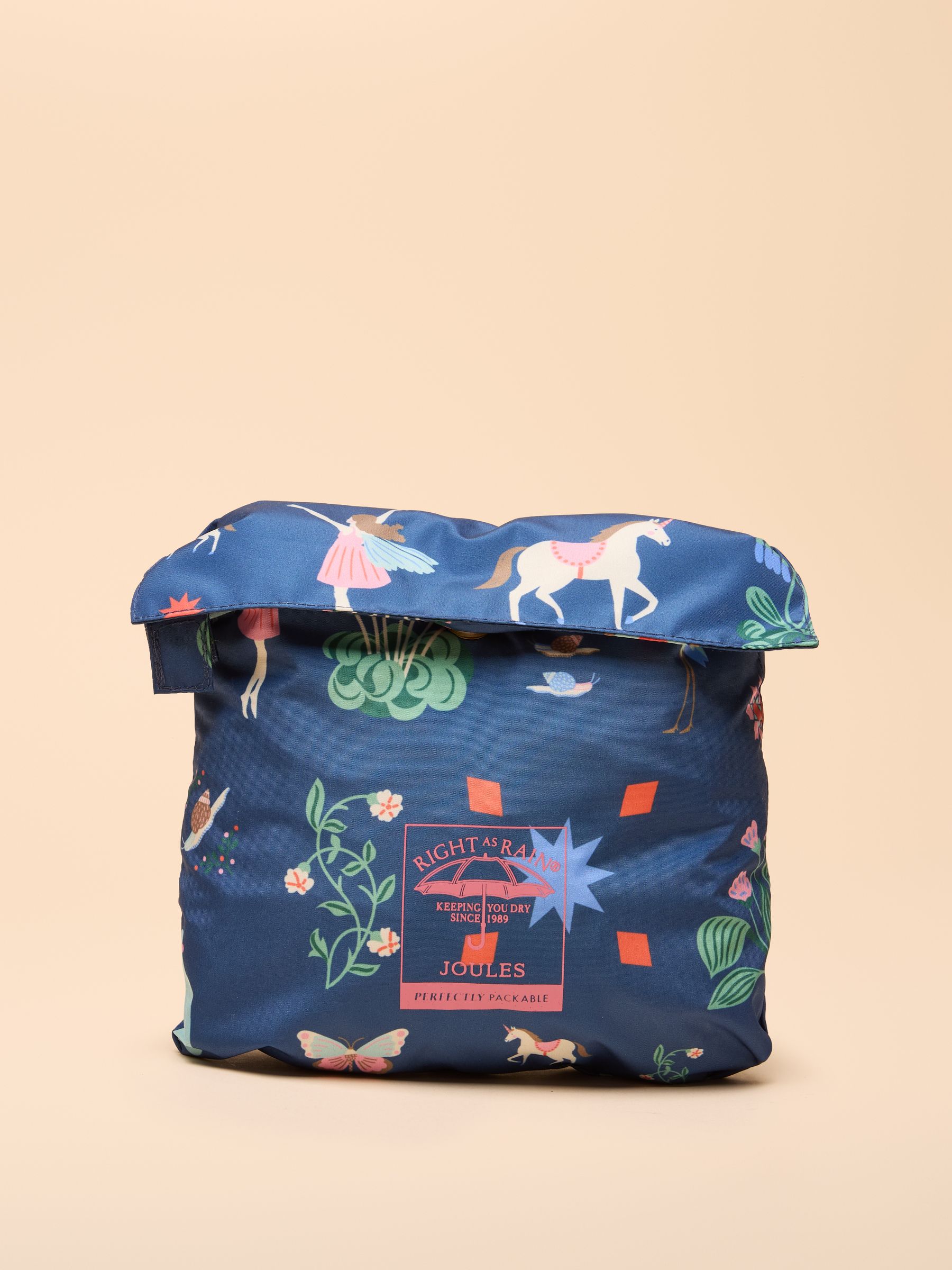 Rainford Navy Waterproof Packable Raincoat With Hood - Image 10 of 10