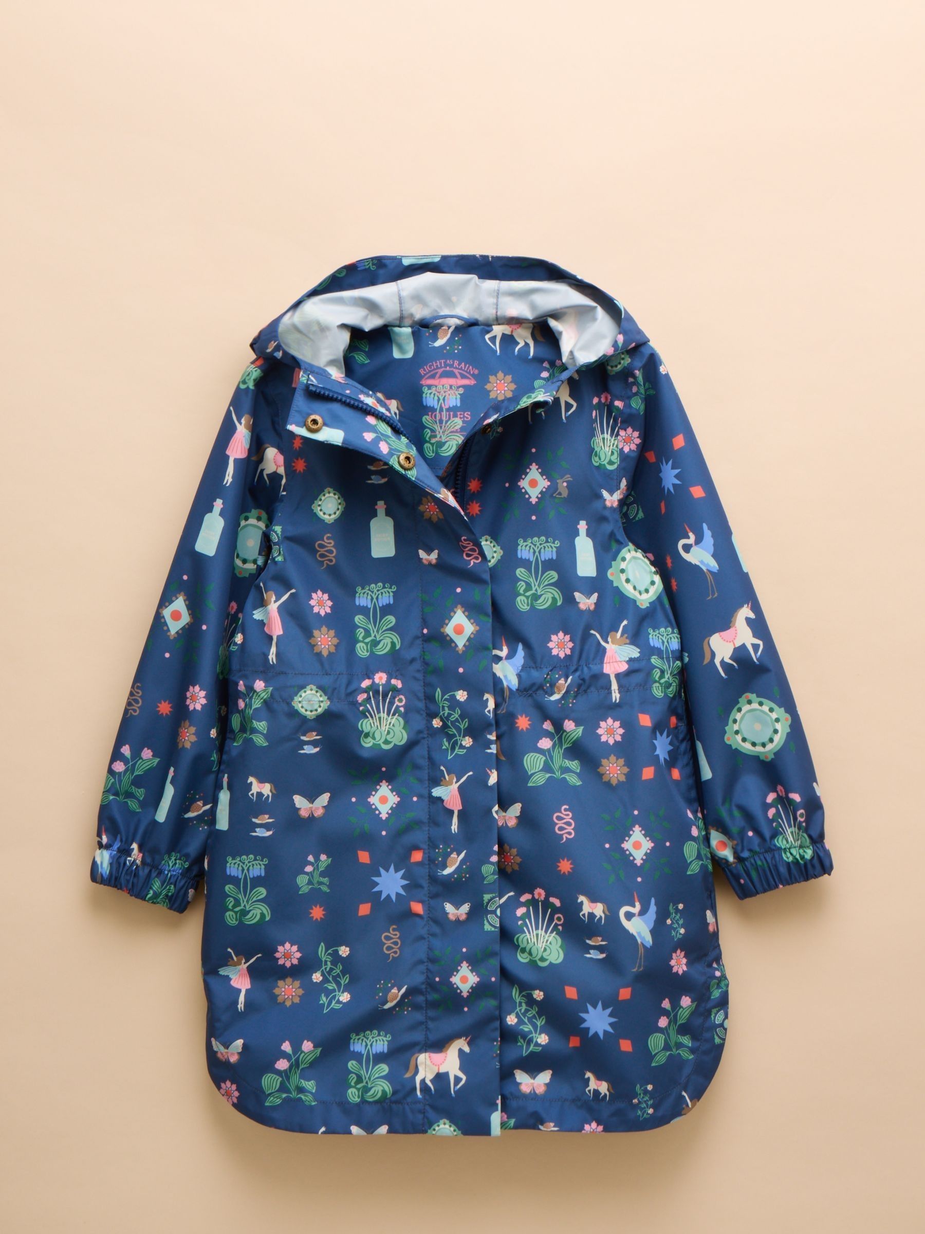 Rainford Navy Waterproof Packable Raincoat With Hood - Image 5 of 9