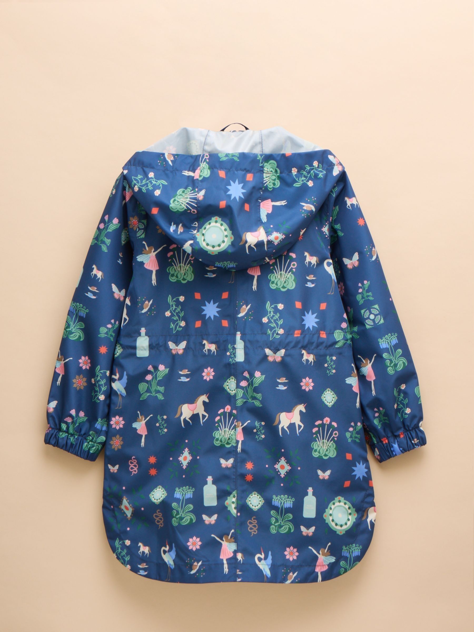 Rainford Navy Waterproof Packable Raincoat With Hood - Image 6 of 9