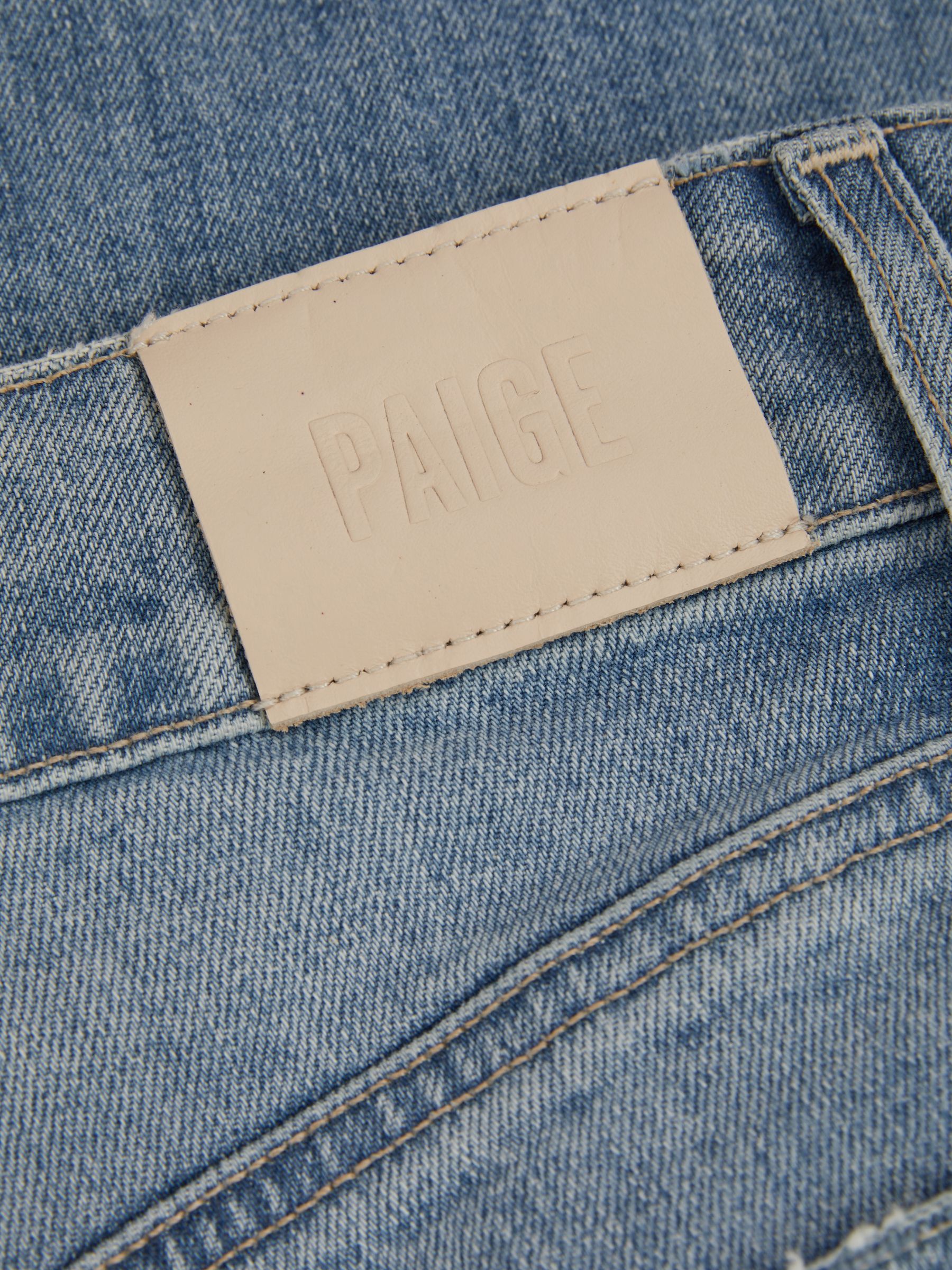 Sasha 32In Magnifique Blue Paige Wide Leg Distressed Jeans - Image 5 of 5