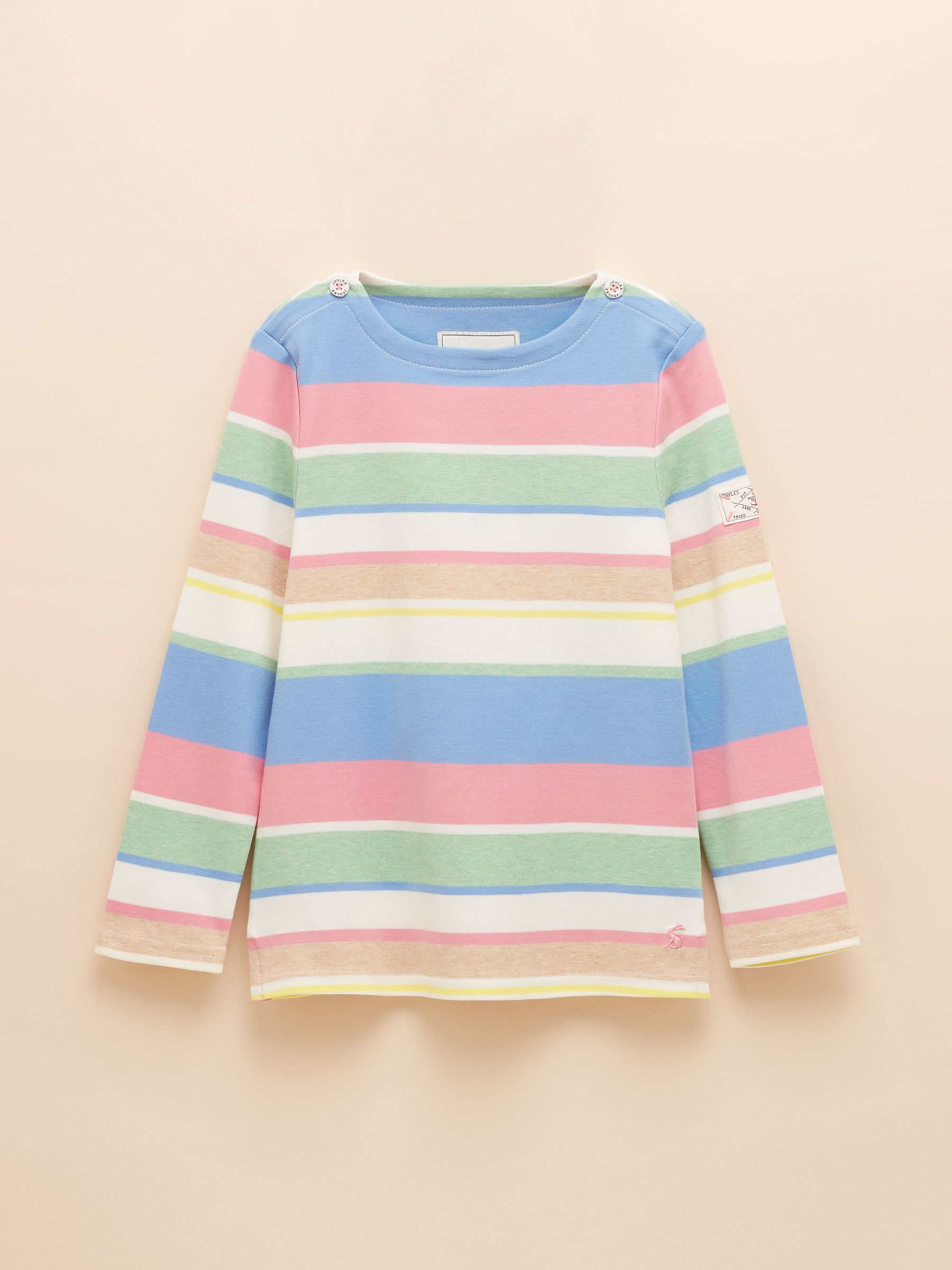 Girls' Harbour Green & Pink Pastel Long Sleeve Jersey Top - Image 1 of 4