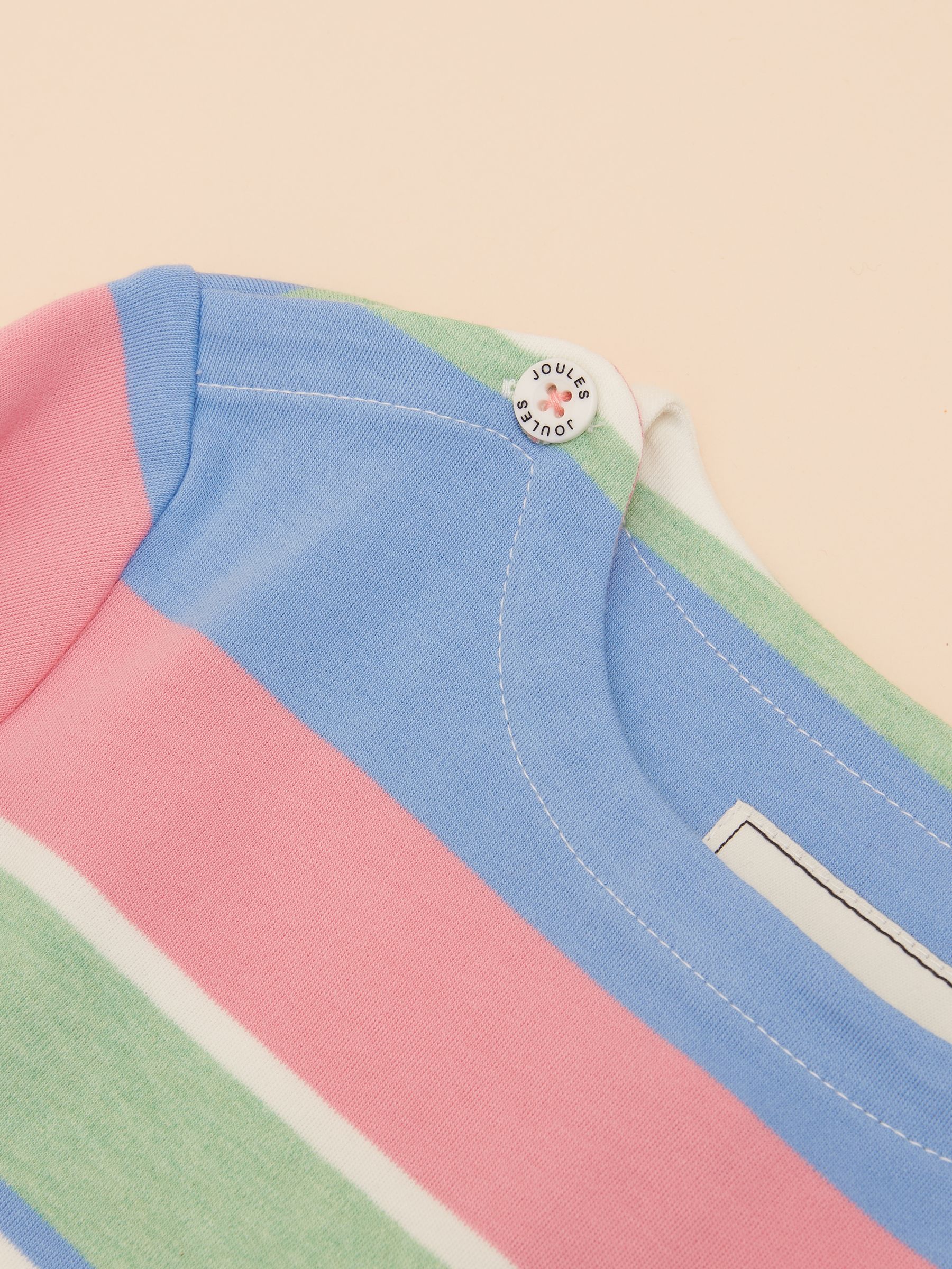 Girls' Harbour Green & Pink Pastel Long Sleeve Jersey Top - Image 4 of 4