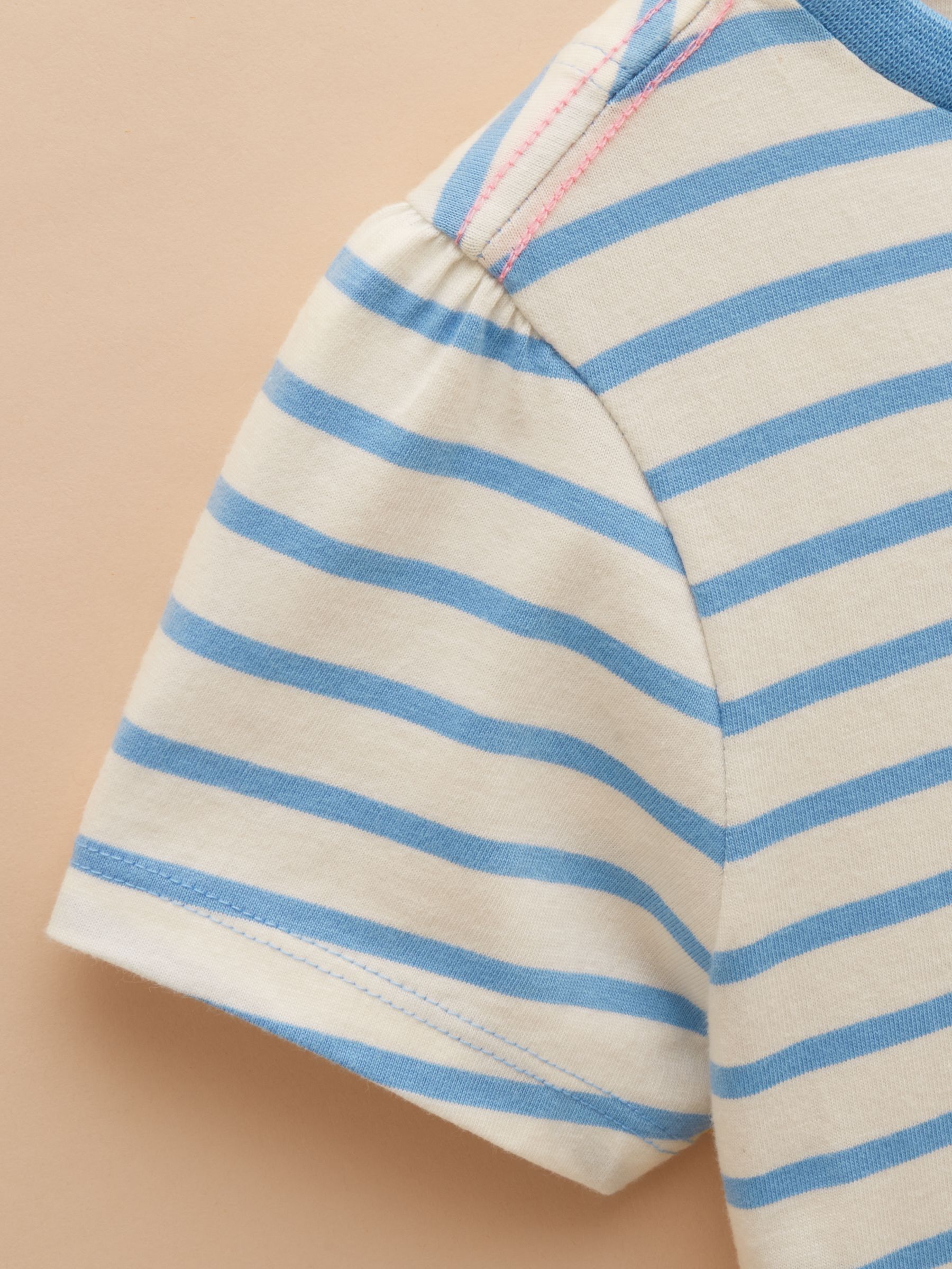 Astra Blue Applique Cotton T-Shirt - Image 4 of 4