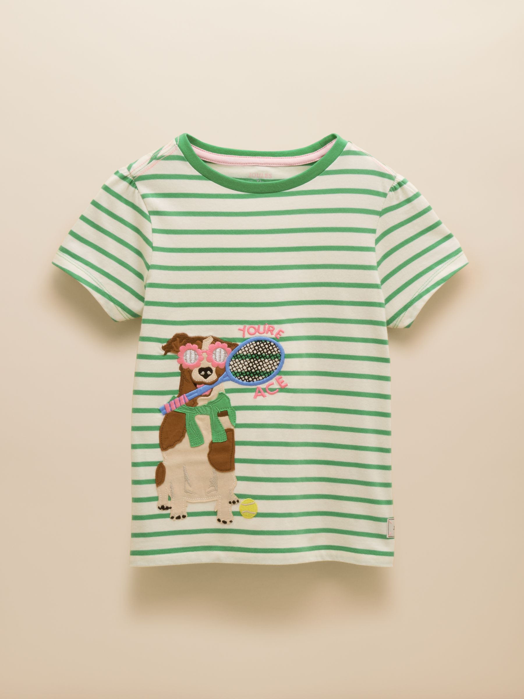 Astra Green Applique Cotton T-Shirt - Image 1 of 4