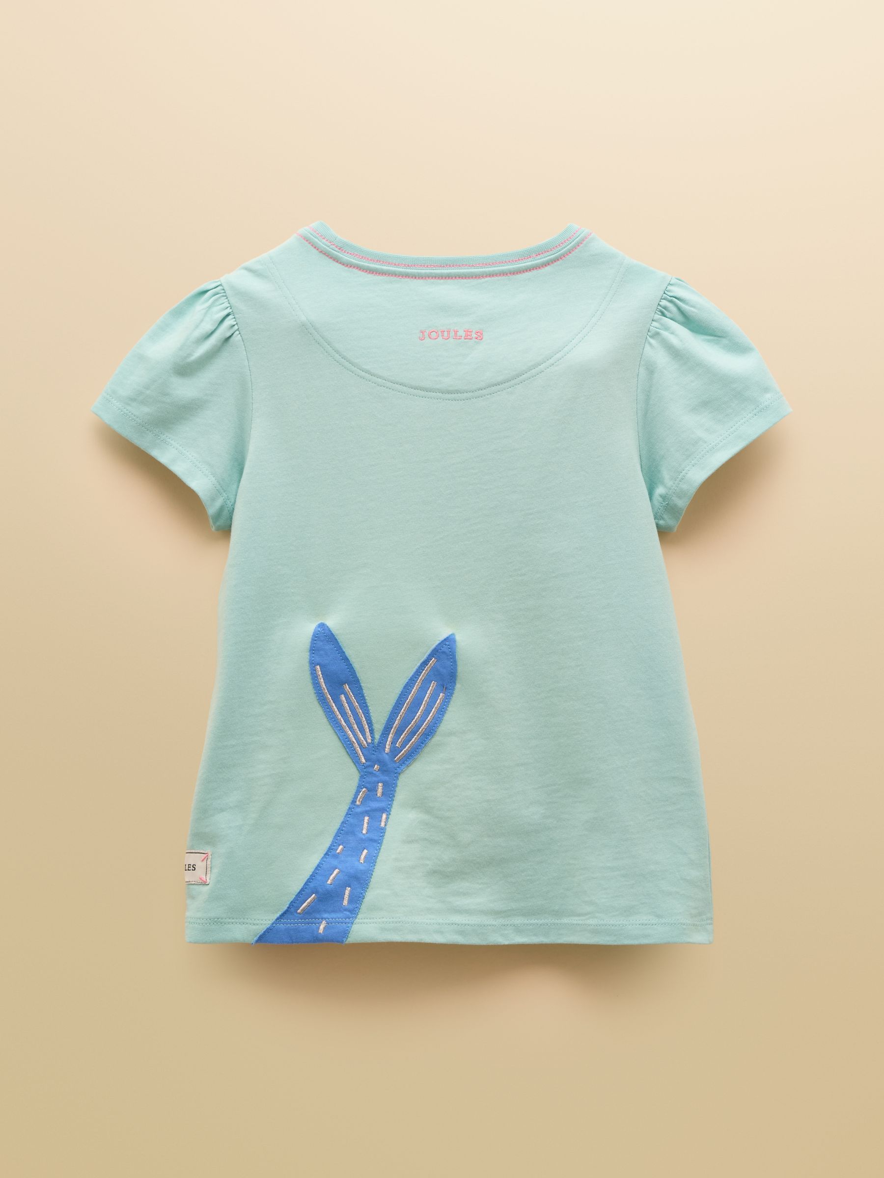 Astra Light Blue Mermaid Applique Cotton T-Shirt - Image 2 of 4