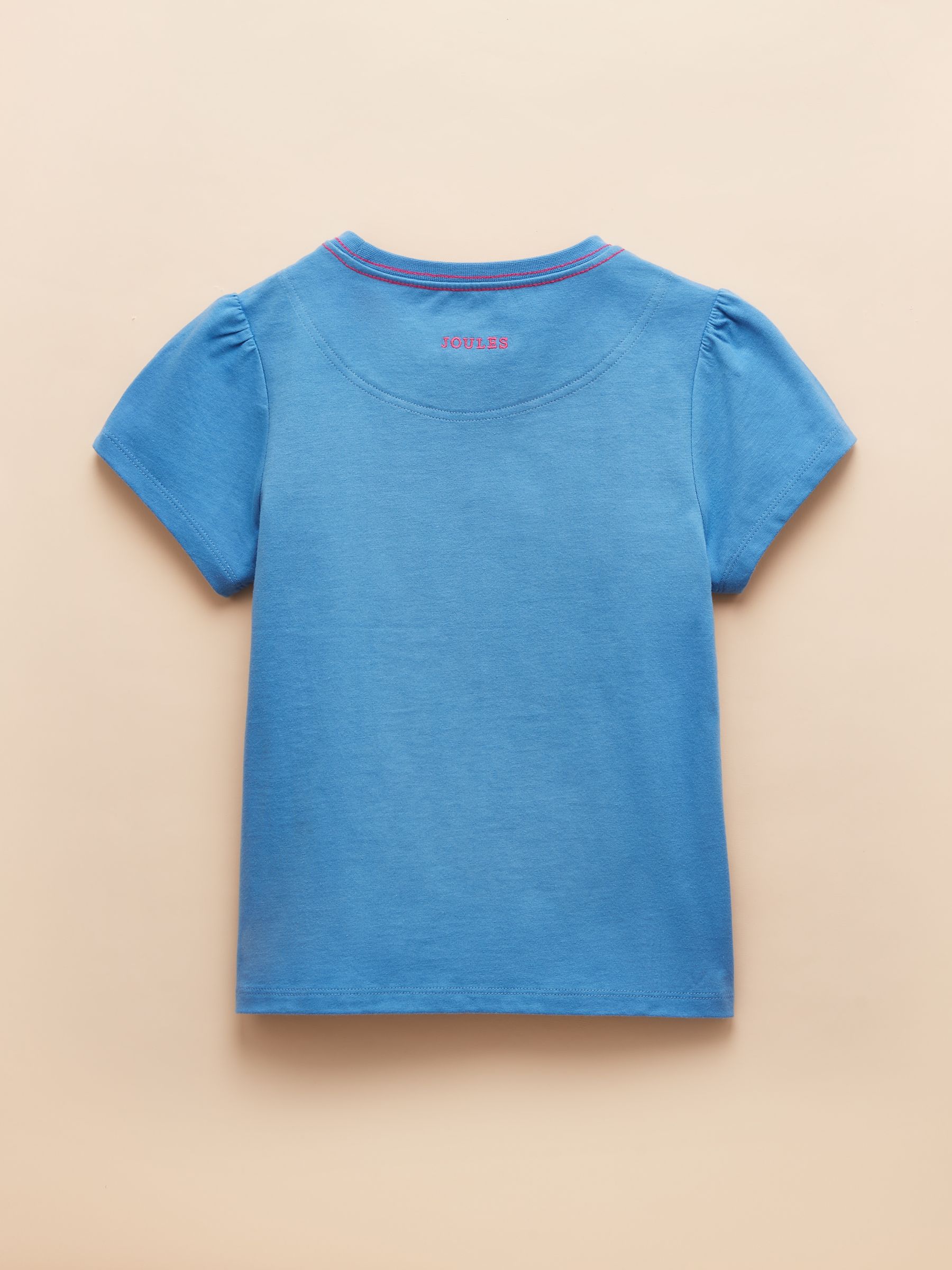 Astra Blue Flamingo Applique Cotton T-Shirt - Image 2 of 5