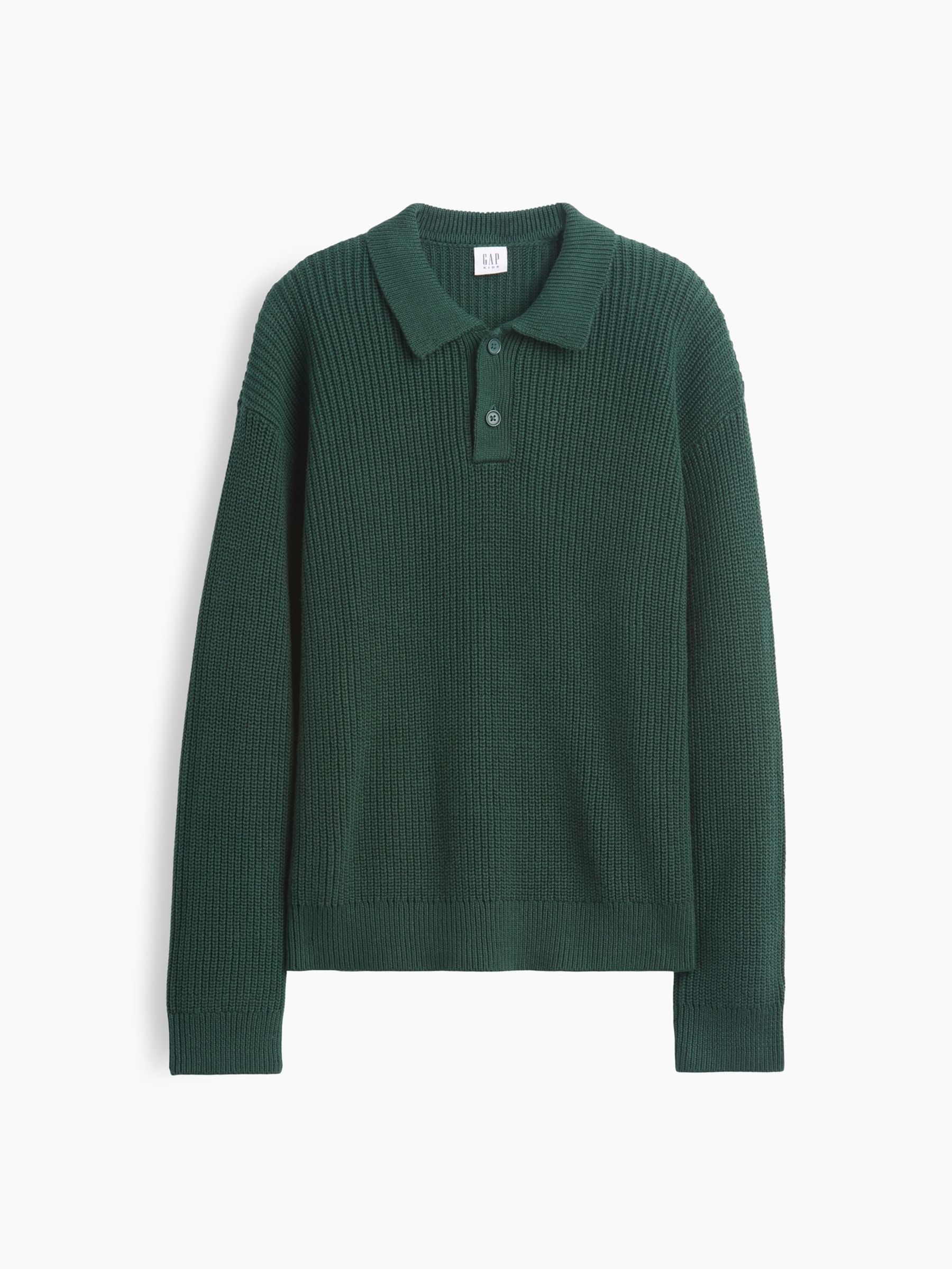 Green Relaxed Polo Jumper - Image 4 of 5