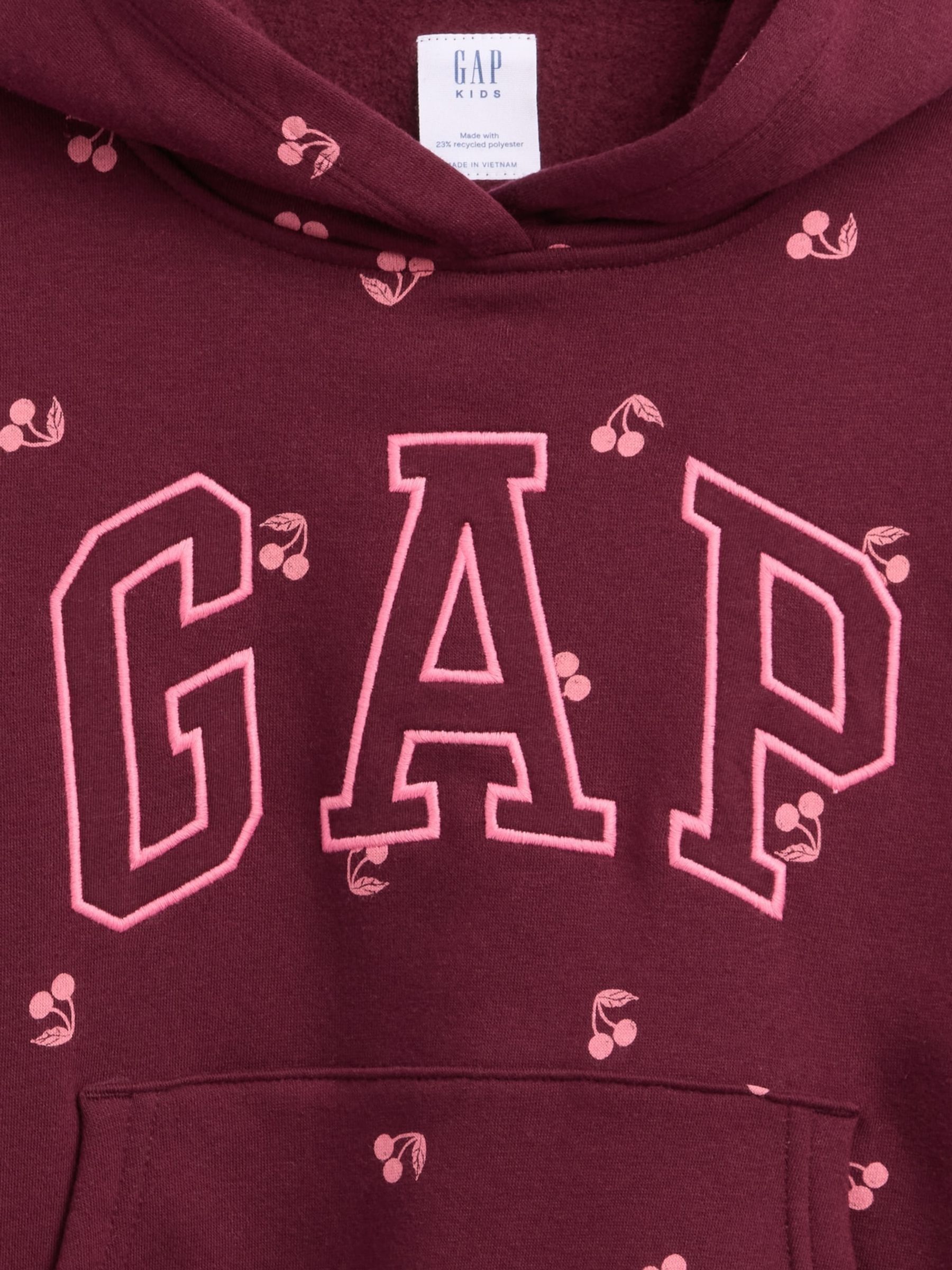 Burgundy Cherry Relaxed Logo Hoodie - Image 3 of 3