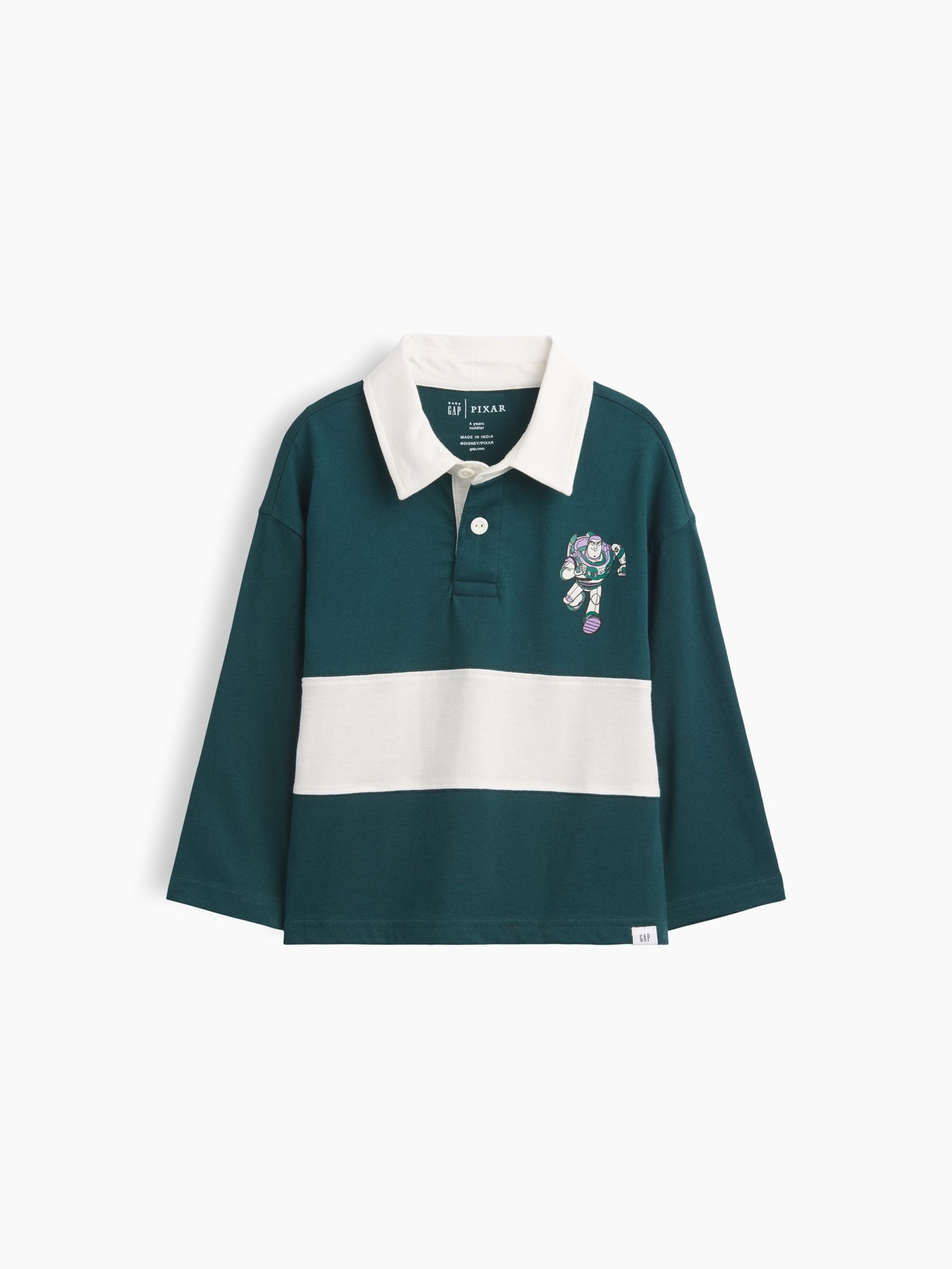 Green Buzz Lightyear Disney Rugby Polo Shirt - Image 1 of 3 Green Buzz Lightyear Disney Rugby Polo Shirt - Image 1 of 3