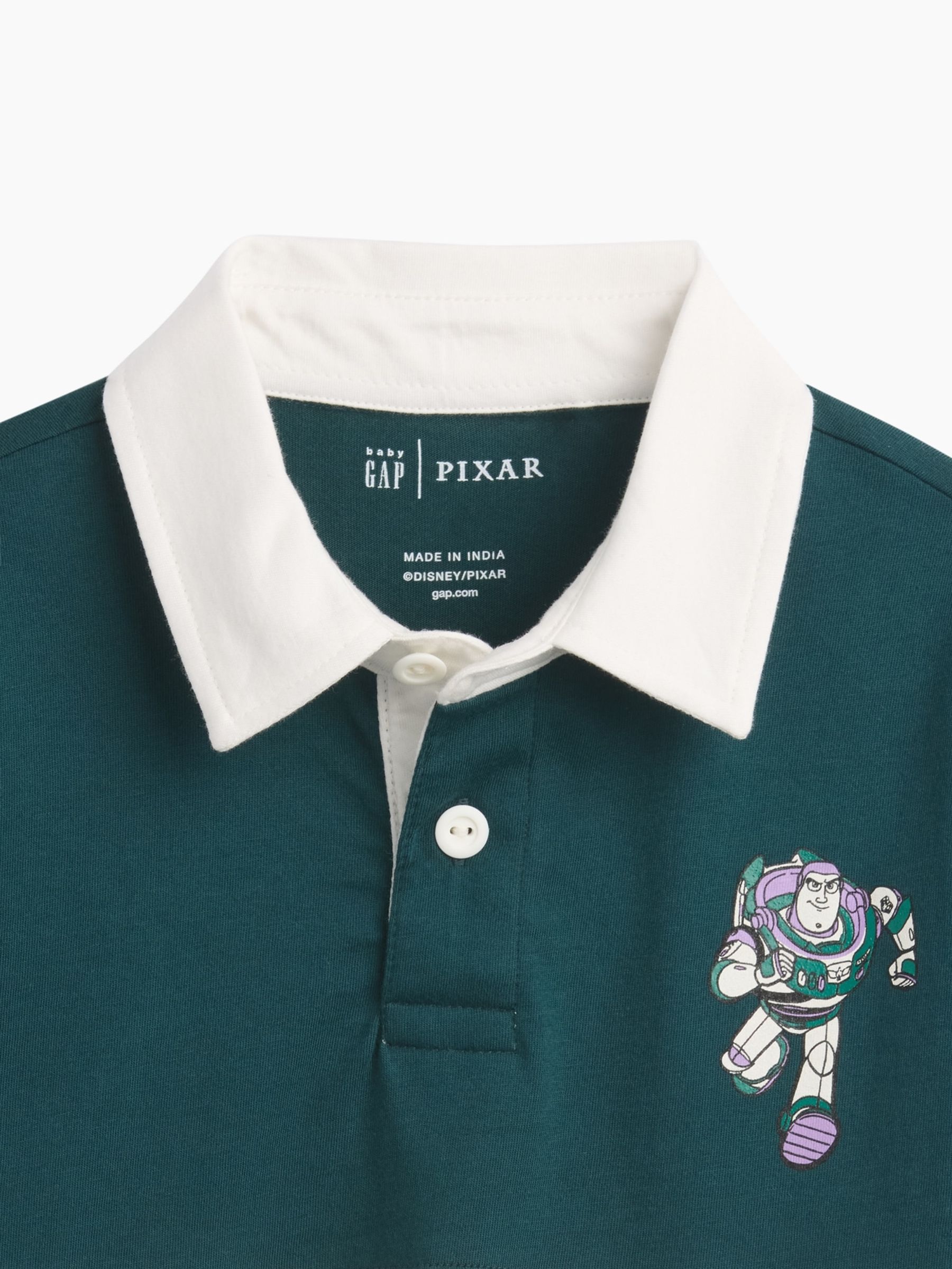 Green Buzz Lightyear Disney Rugby Polo Shirt - Image 3 of 3