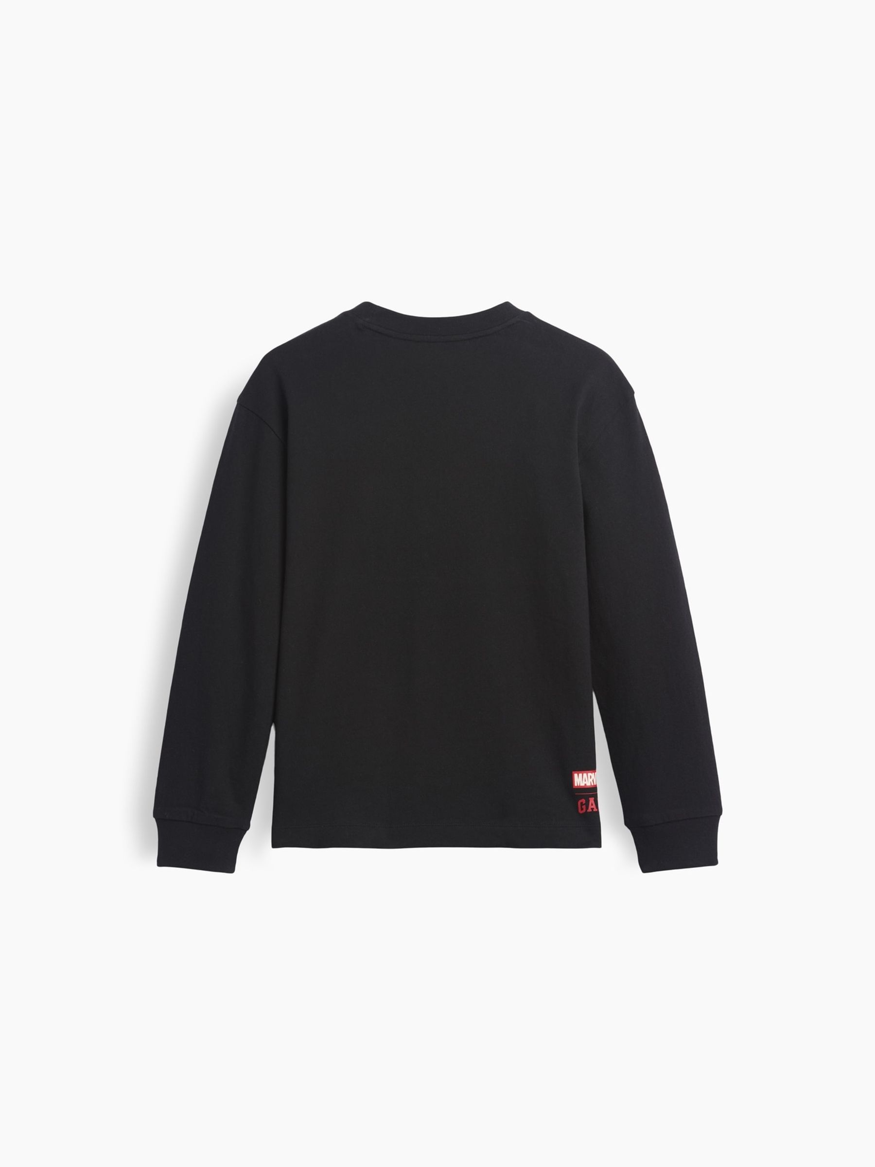 Black Marvel Relaxed Graphic Long Sleeve T-Shirt - Image 2 of 3