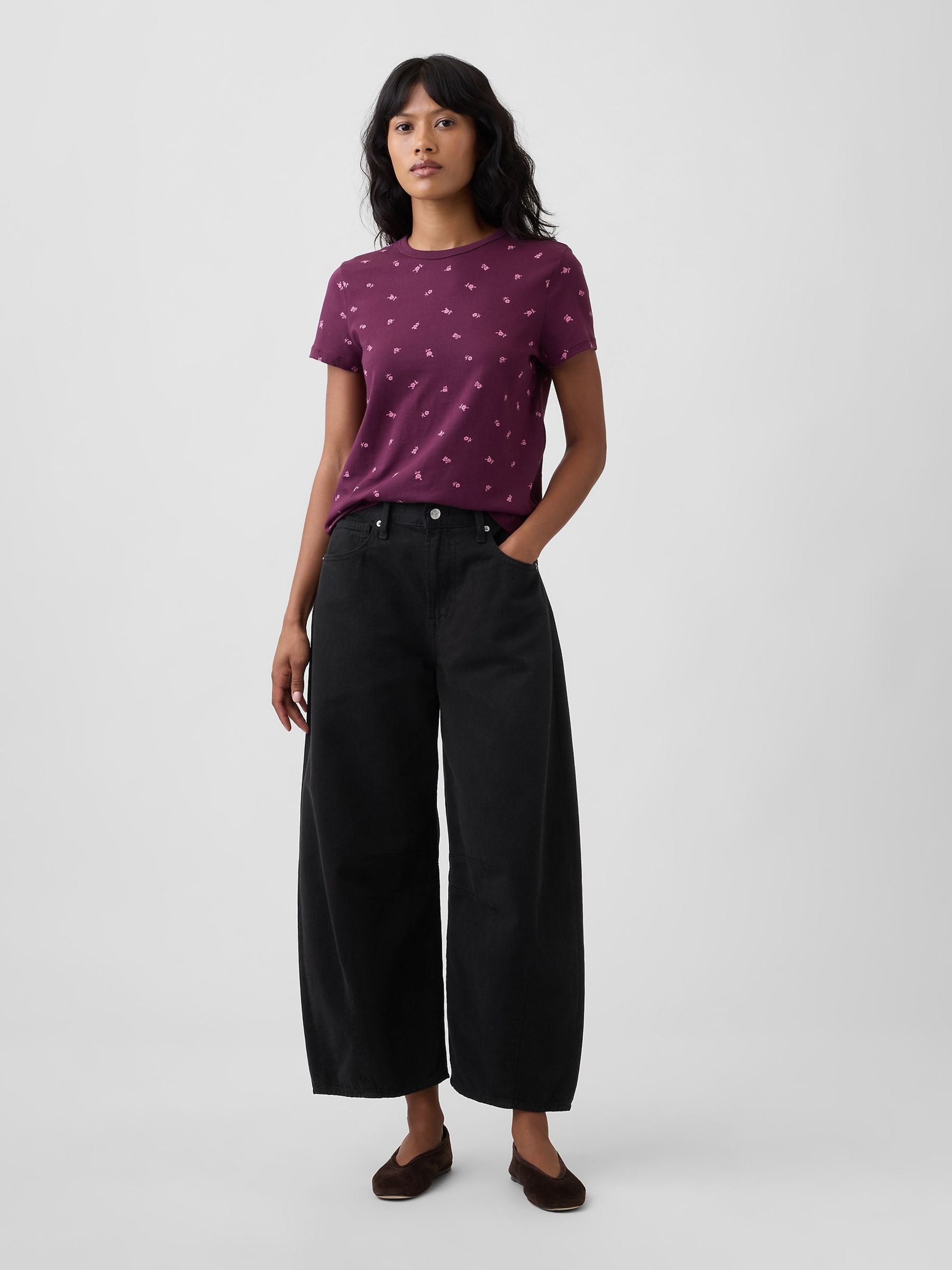Burgundy Red Favvourite Crew Neck T-Shirt - Image 3 of 5