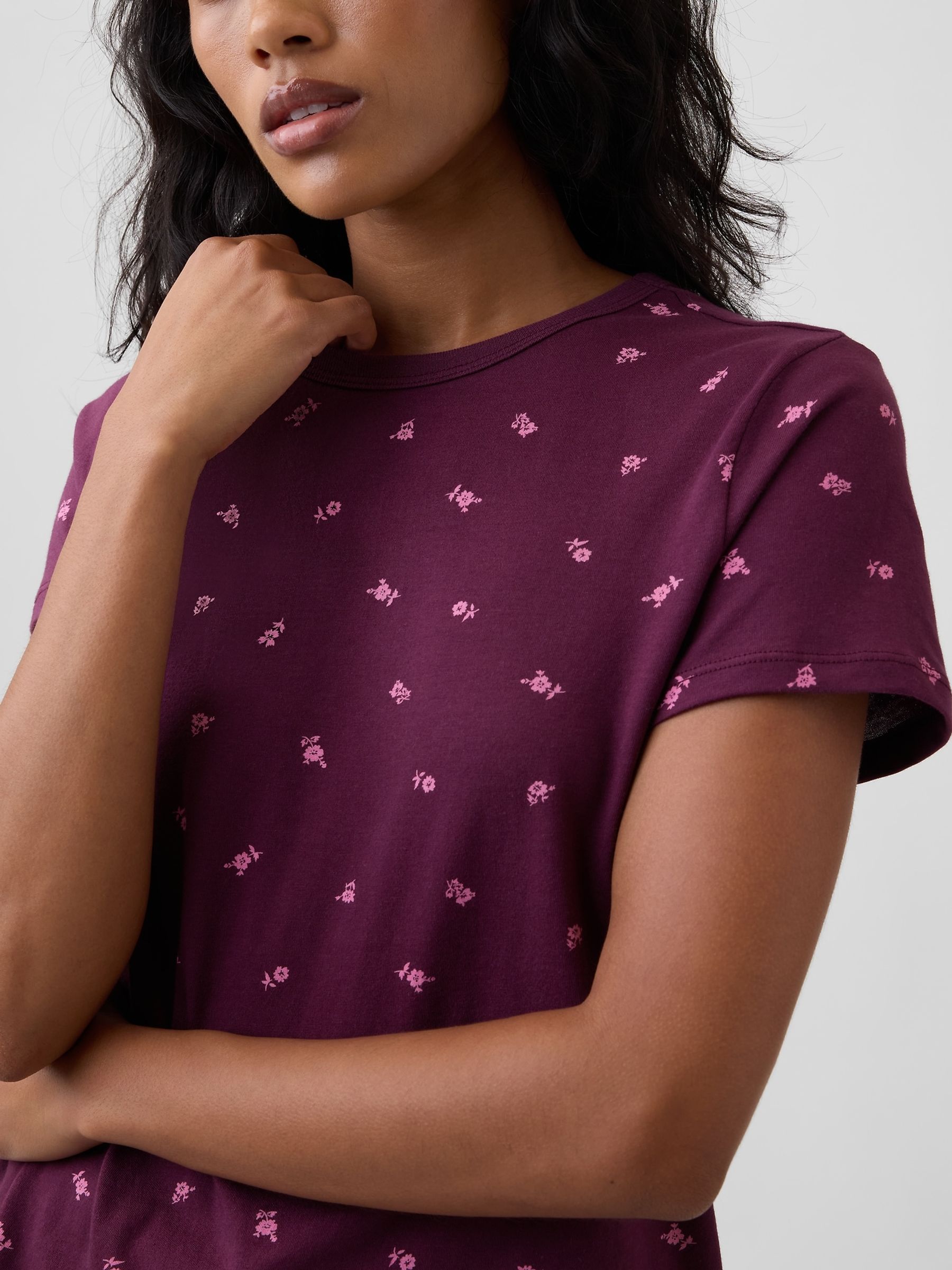 Burgundy Red Favvourite Crew Neck T-Shirt - Image 4 of 5