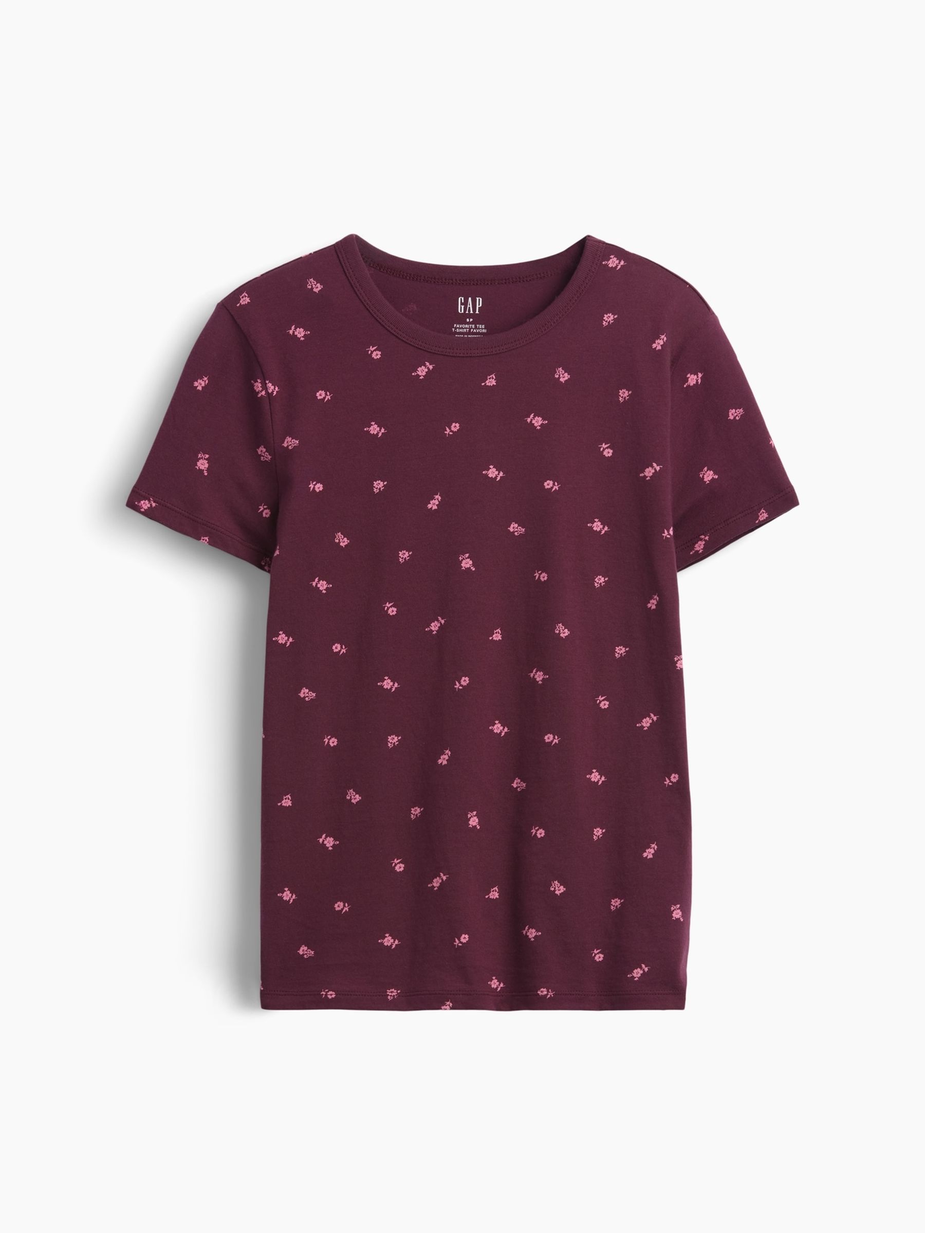Burgundy Red Favvourite Crew Neck T-Shirt - Image 5 of 5