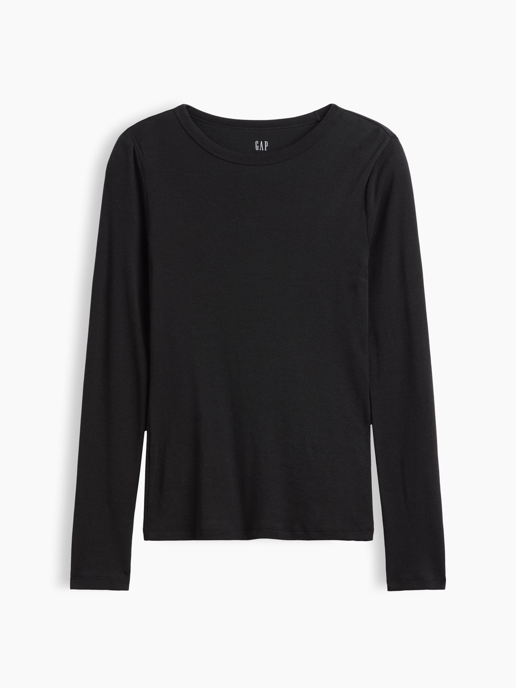 Black Modern Ribbed Long Sleeve T-Shirt - Image 5 of 5