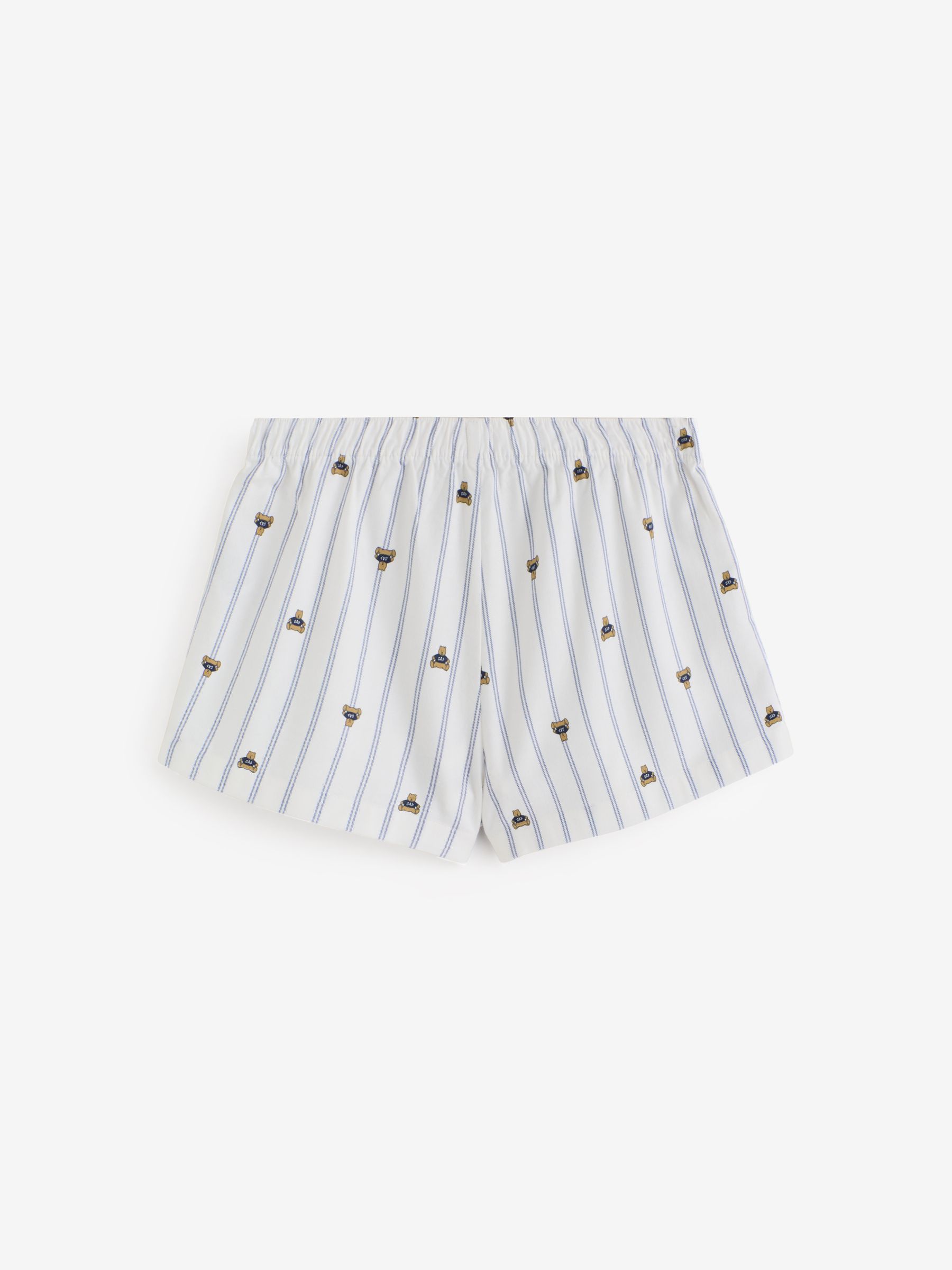 White & Blue Brannan Bear Poplin Pyjamas Shorts - Image 2 of 4