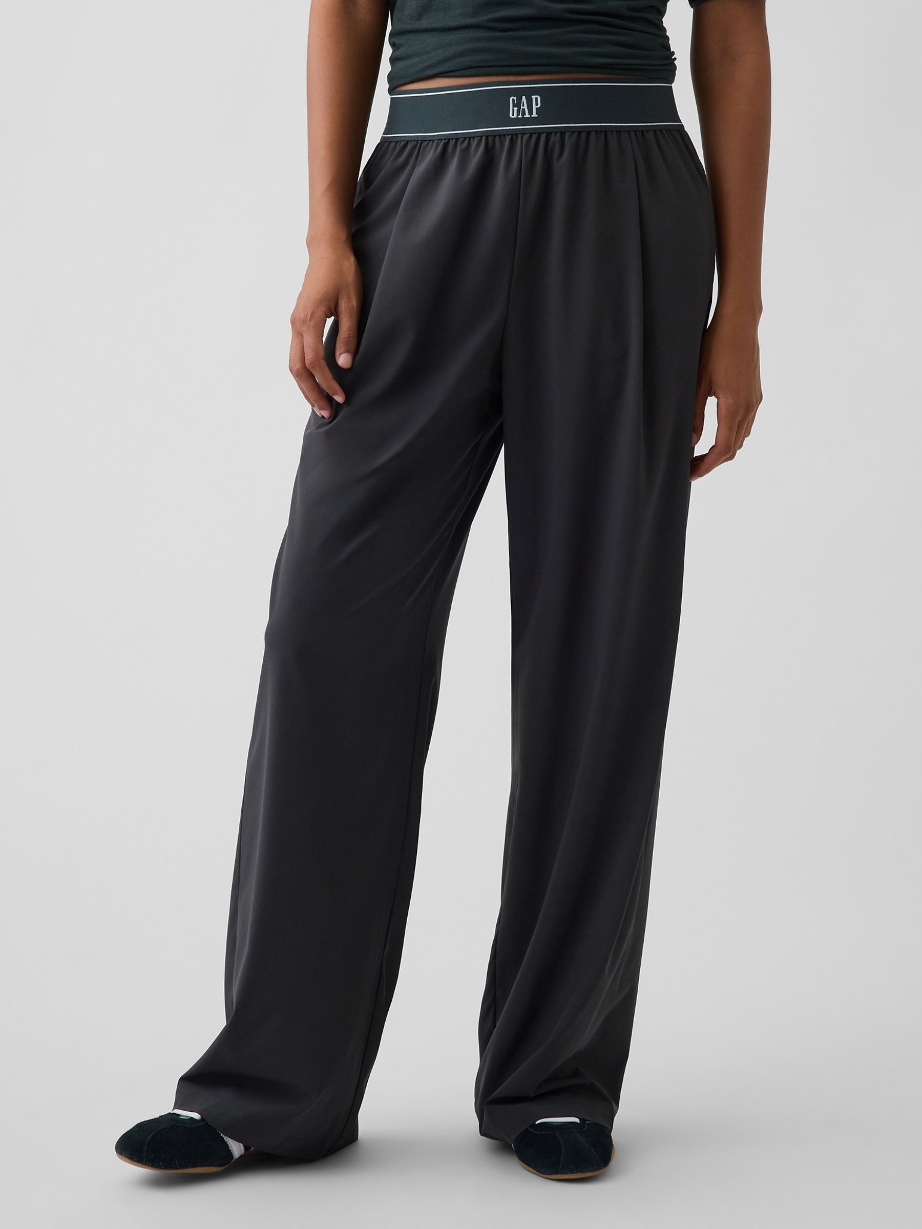 Grey Fit Pleated Easy Logo Trousers - Image 1 of 6