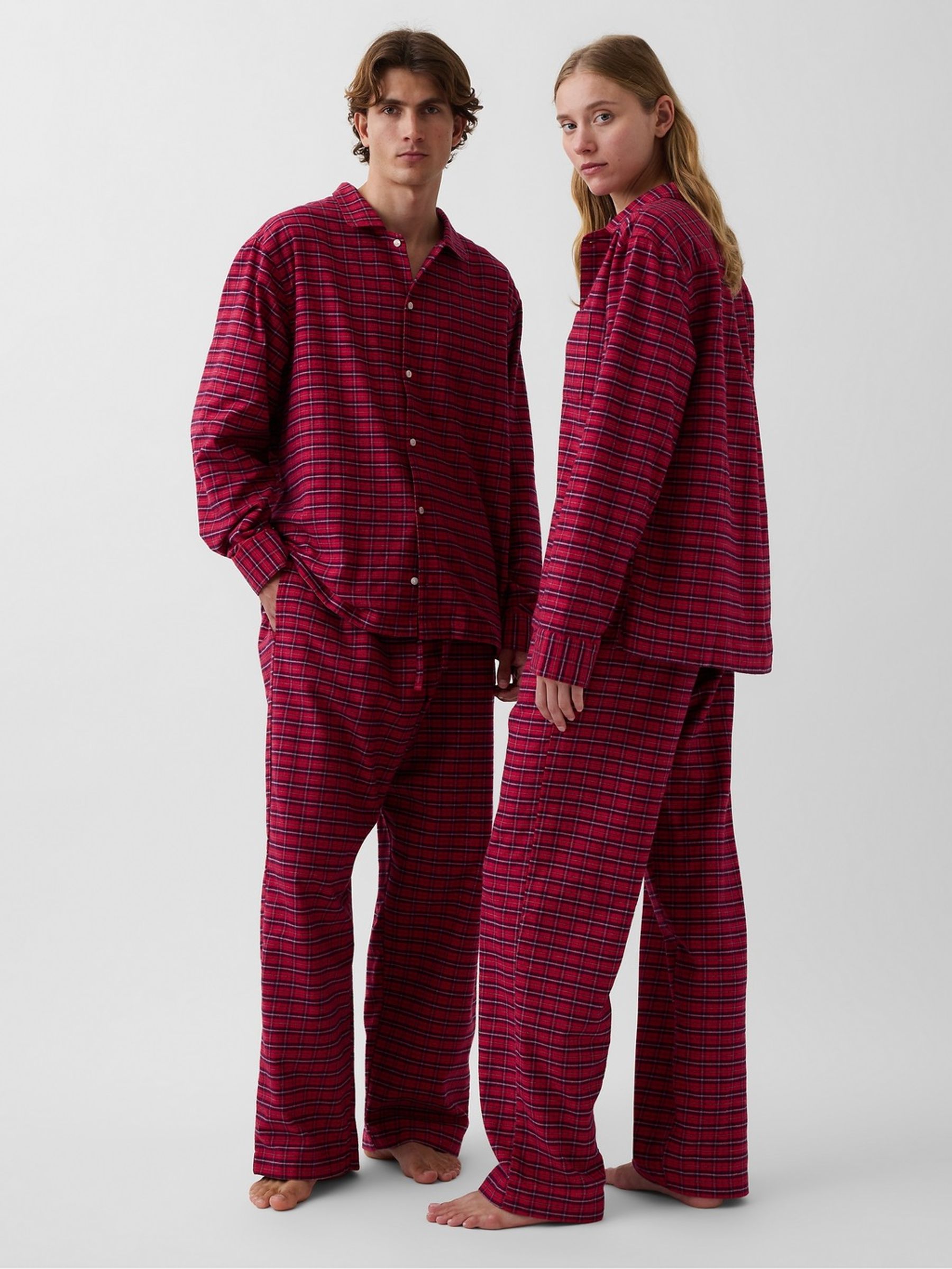 Red/Black Check Softest Flannel Pyjamas Top - Image 2 of 6 Red/Black Check Softest Flannel Pyjamas Top - Image 2 of 6