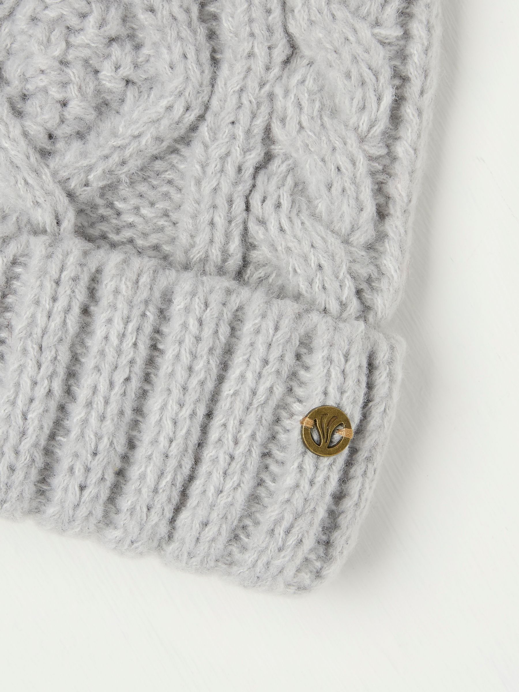 Grey Billie Cable Bobble Hat - Image 2 of 4
