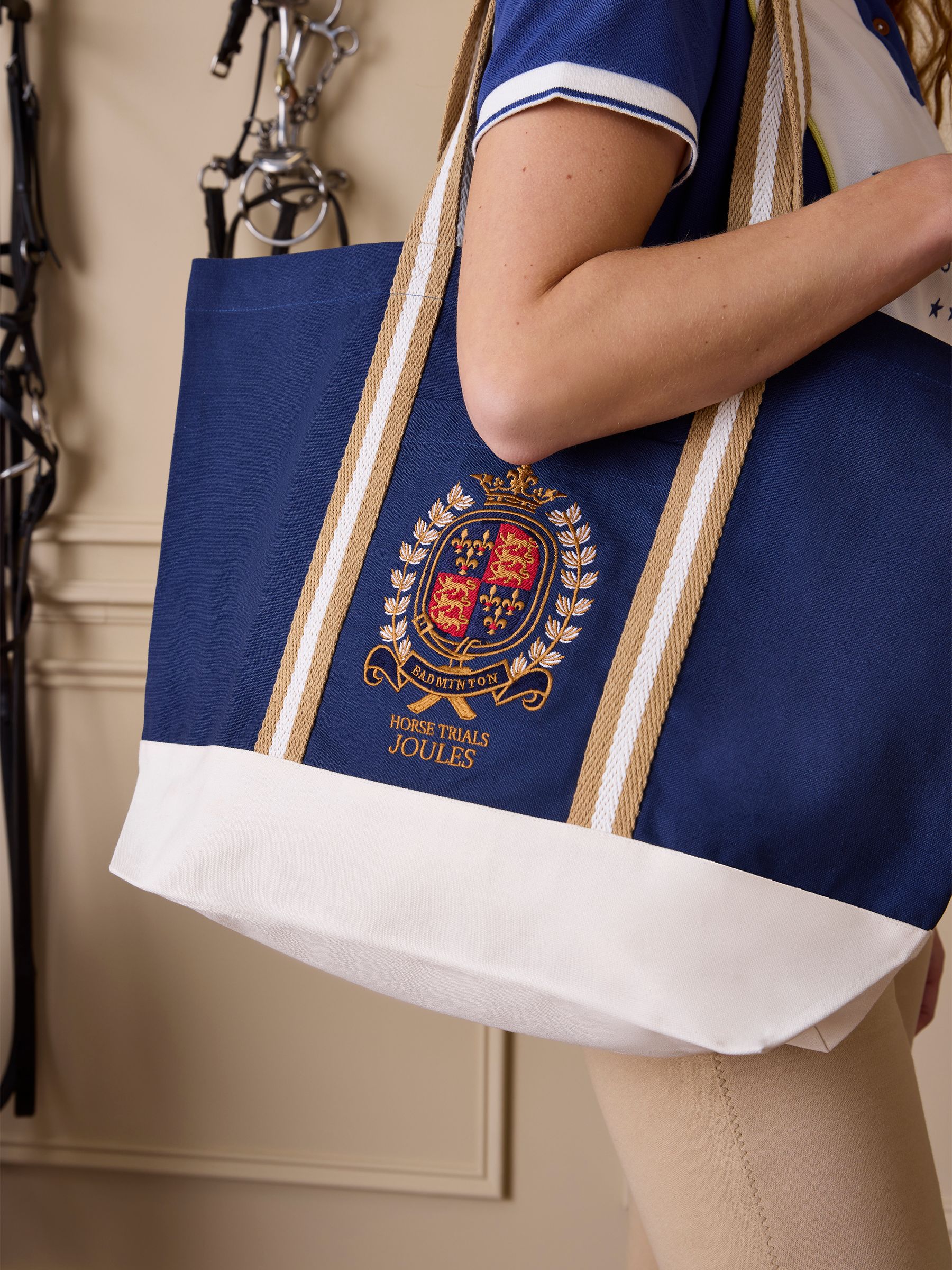 Official Badminton Navy Embroidered Canvas Tote Bag - Image 2 of 10