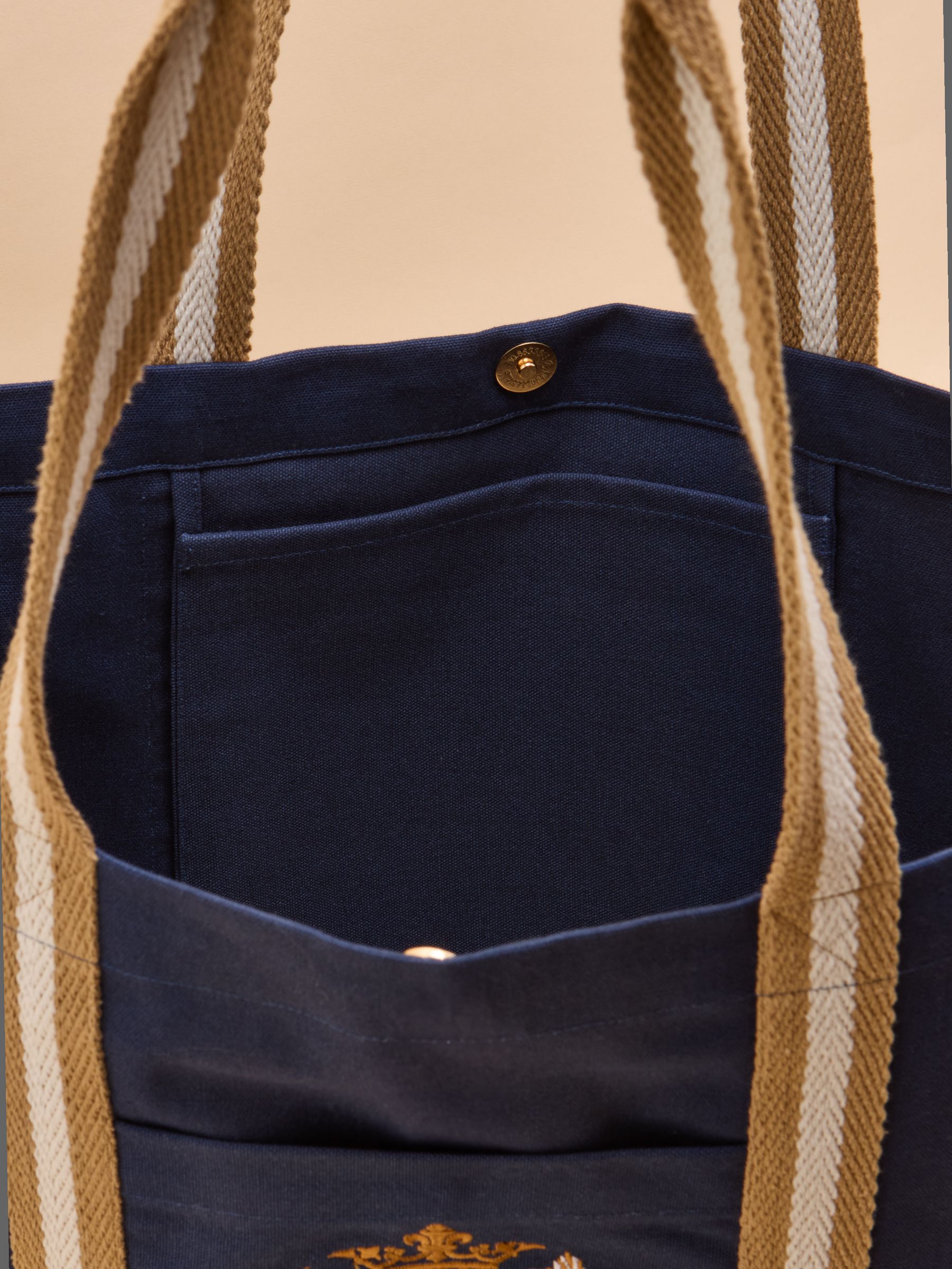 Official Badminton Navy Embroidered Canvas Tote Bag - Image 6 of 10