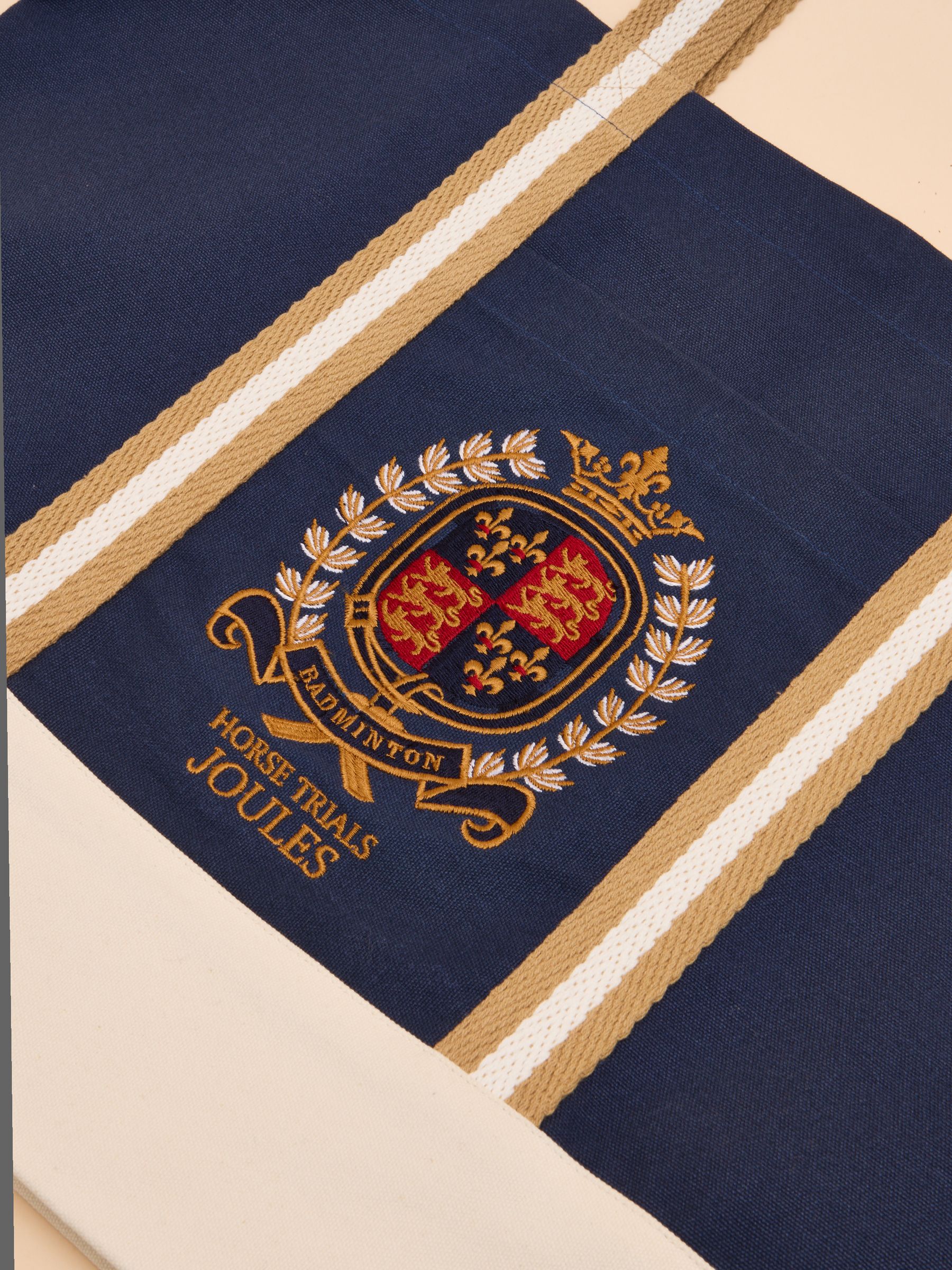 Official Badminton Navy Embroidered Canvas Tote Bag - Image 7 of 10