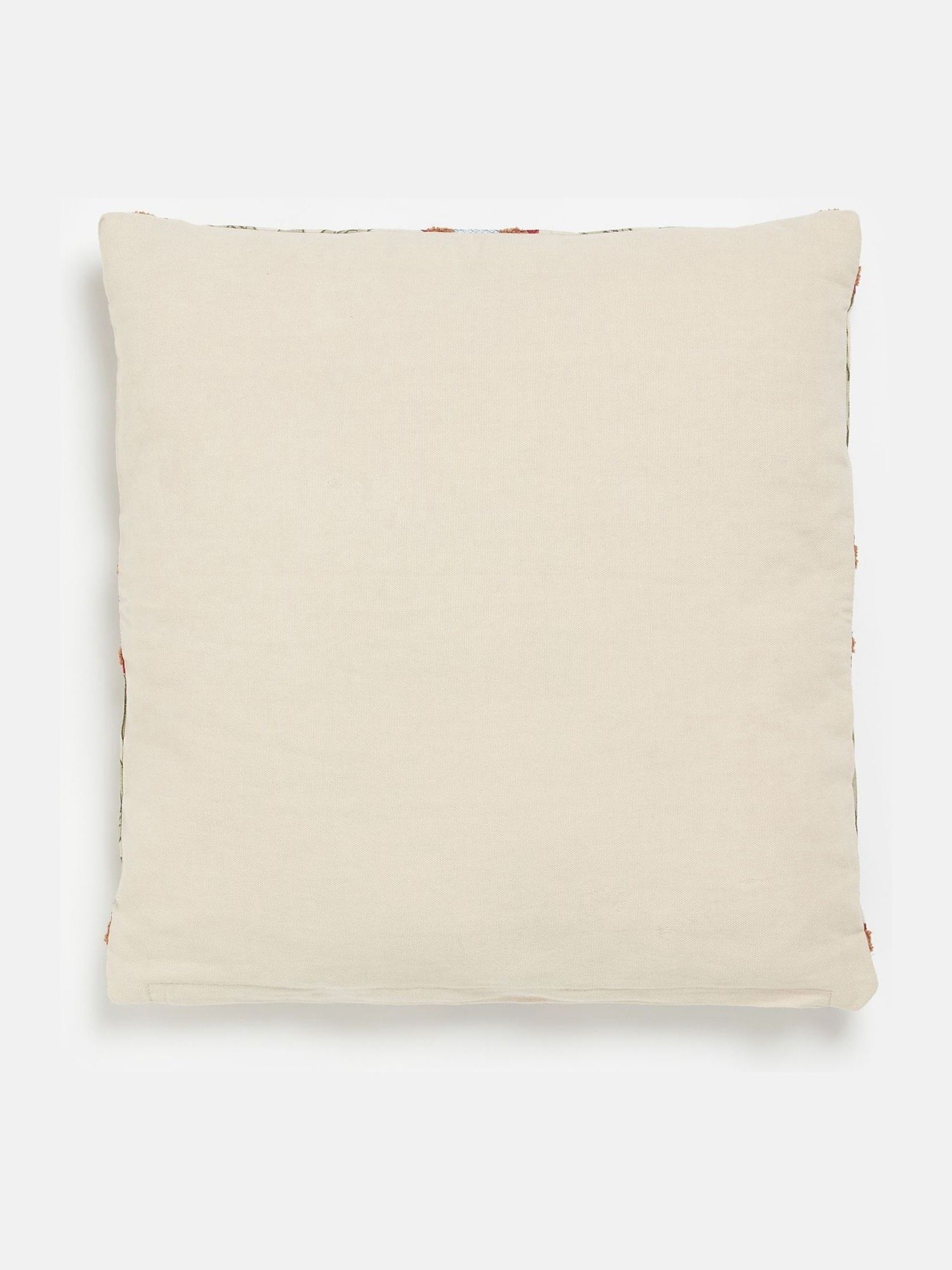 Floral Trellis Green 100% Cotton Cushion - Image 3 of 5