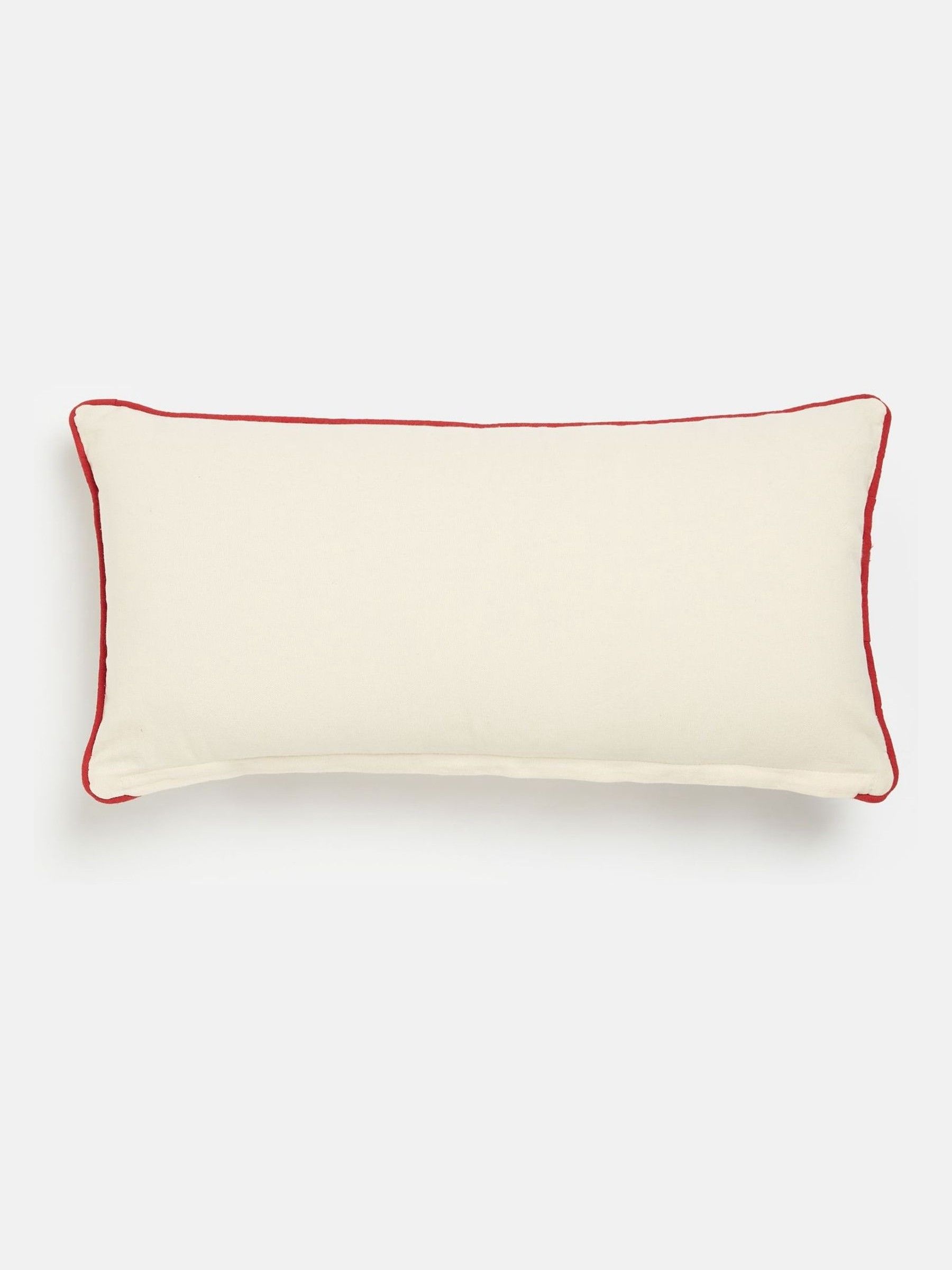 White Paisley 100% Cotton Cushion - Image 6 of 7