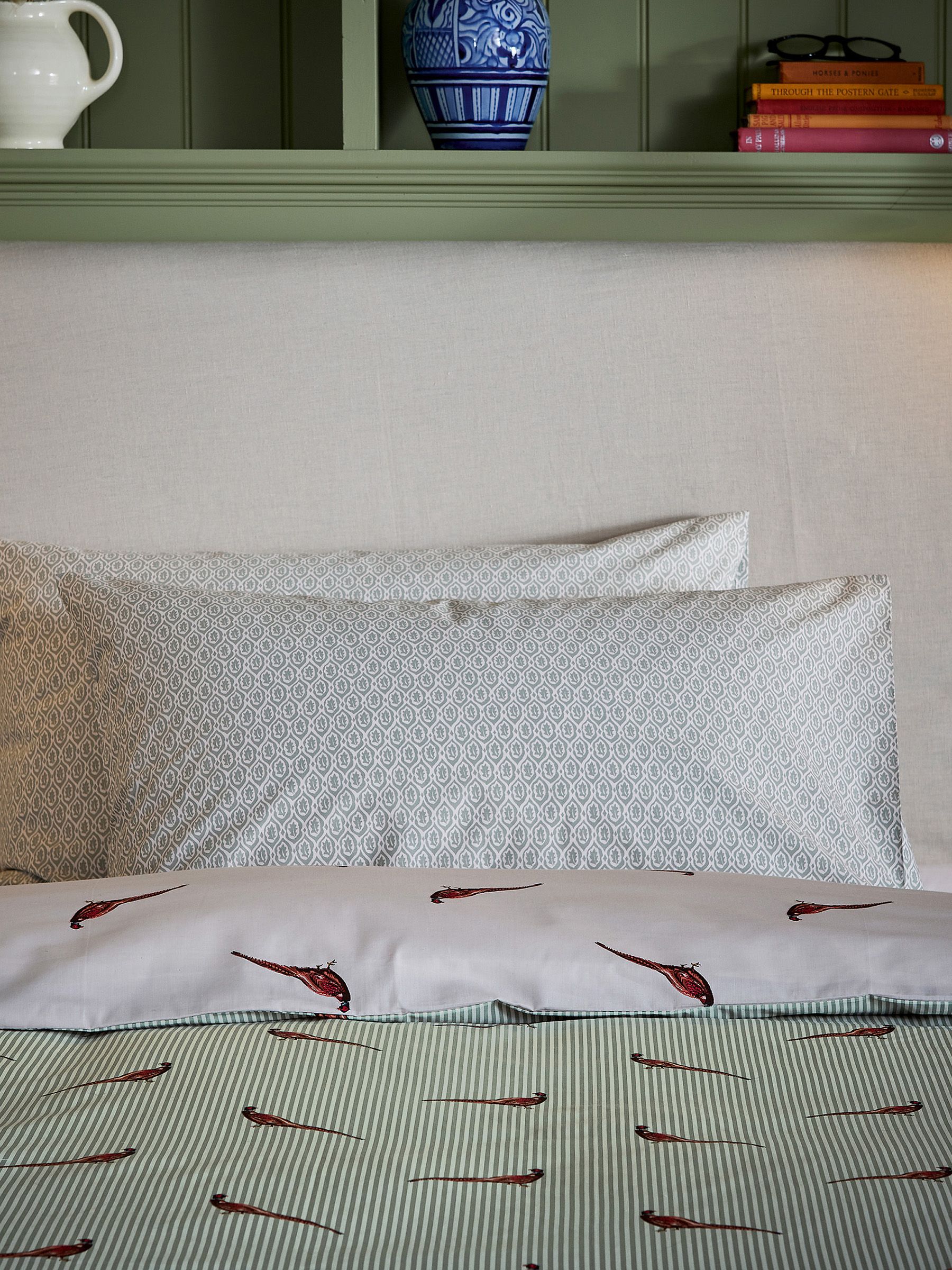 Green Balmoral Standard Pillowcase 100% Cotton Set of 2 100% Cotton Standard Pillowcases - Image 1 of 2