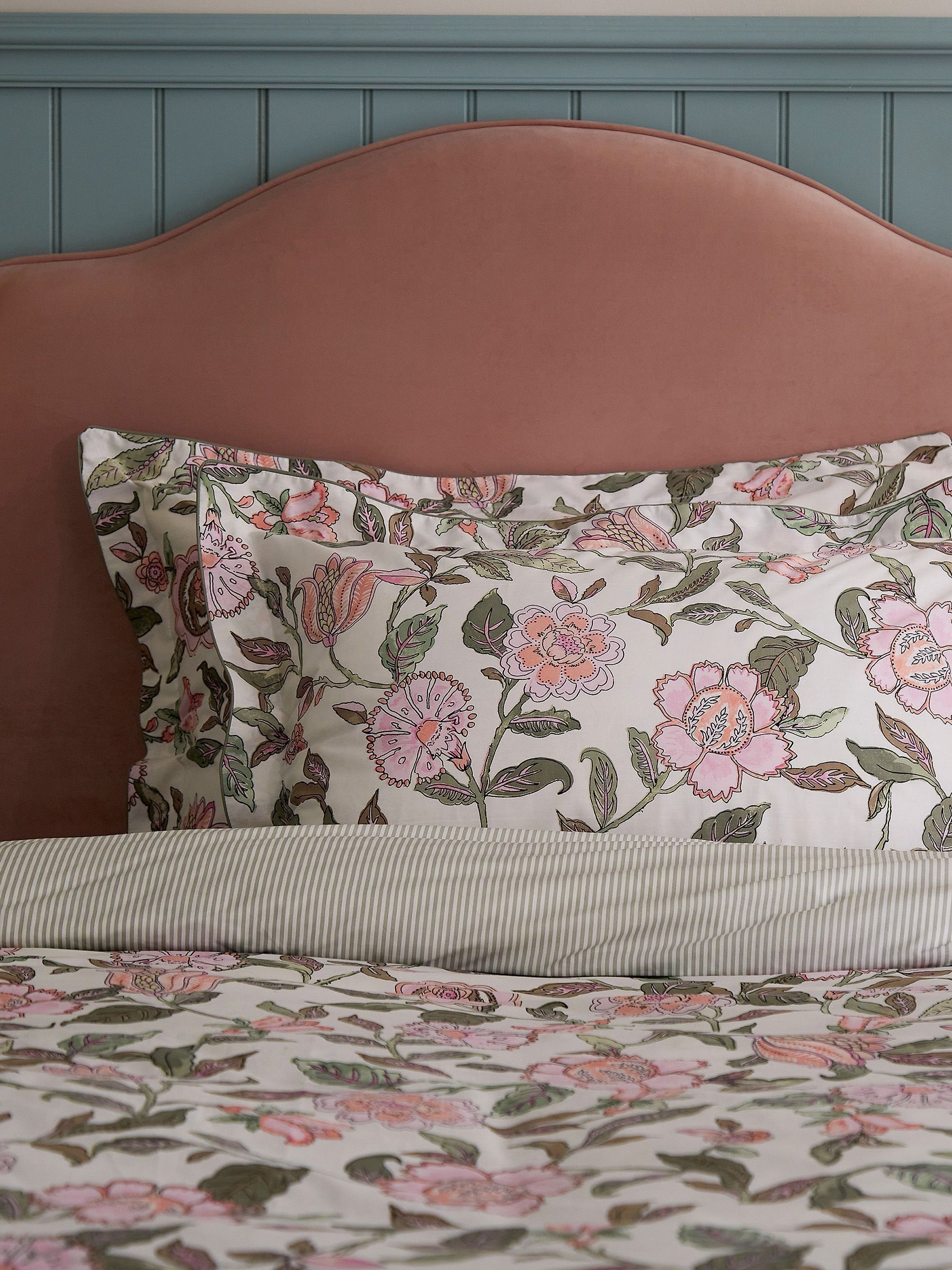 Juliette Floral Green 100% Cotton Bedding Set - Image 5 of 5