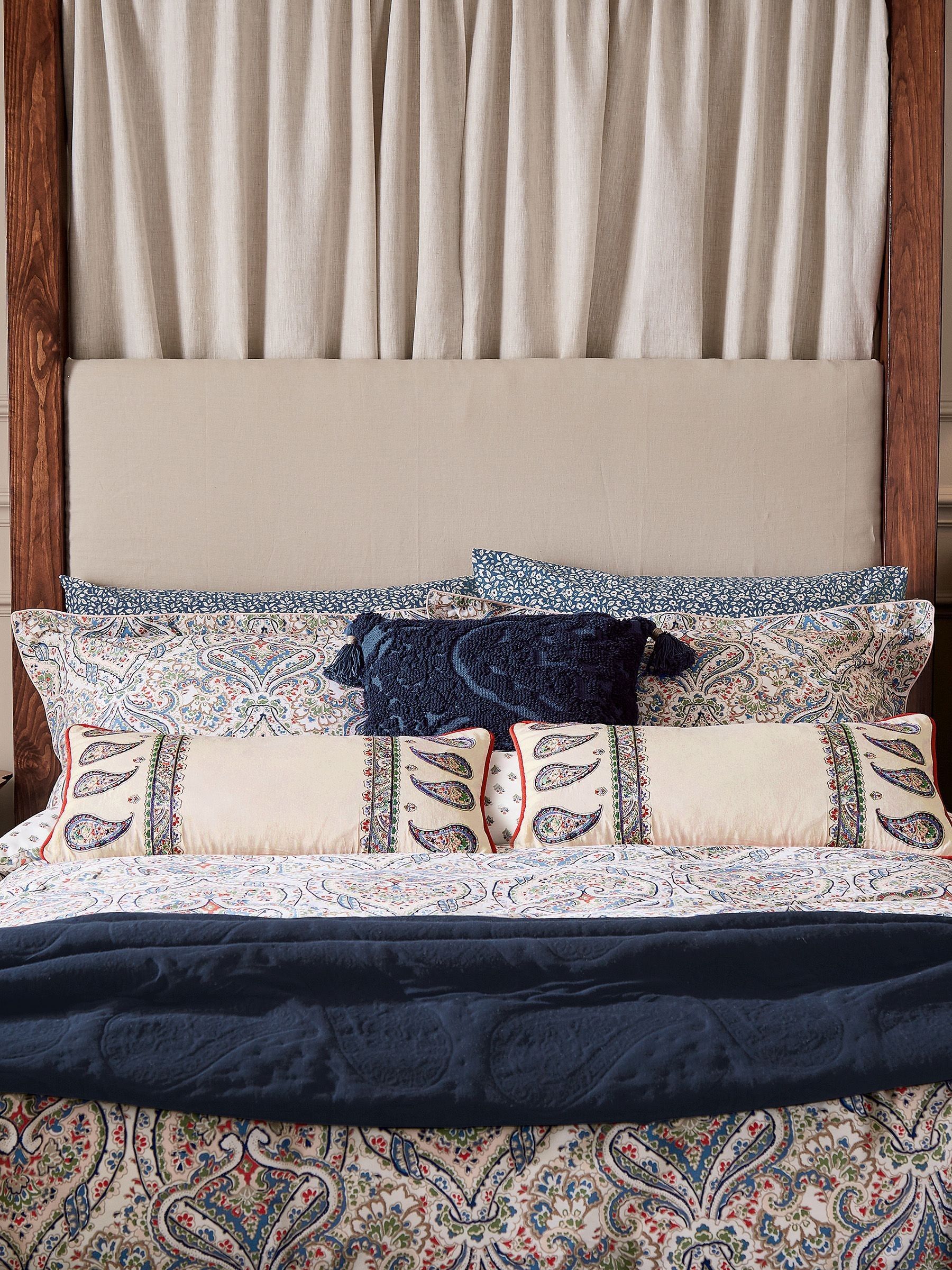 Paisley Blue 100% Cotton Bedding Set - Image 1 of 6