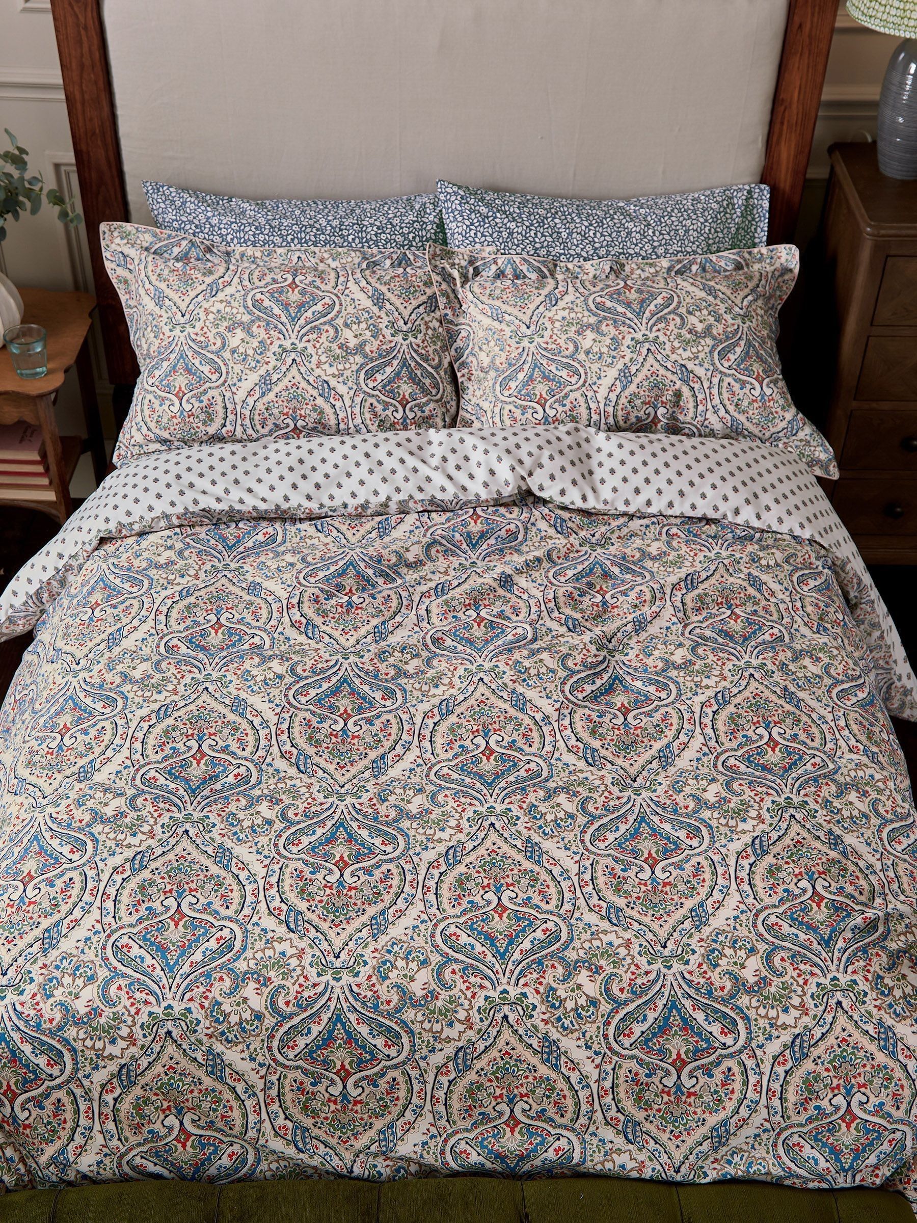 Paisley Blue 100% Cotton Bedding Set - Image 3 of 6