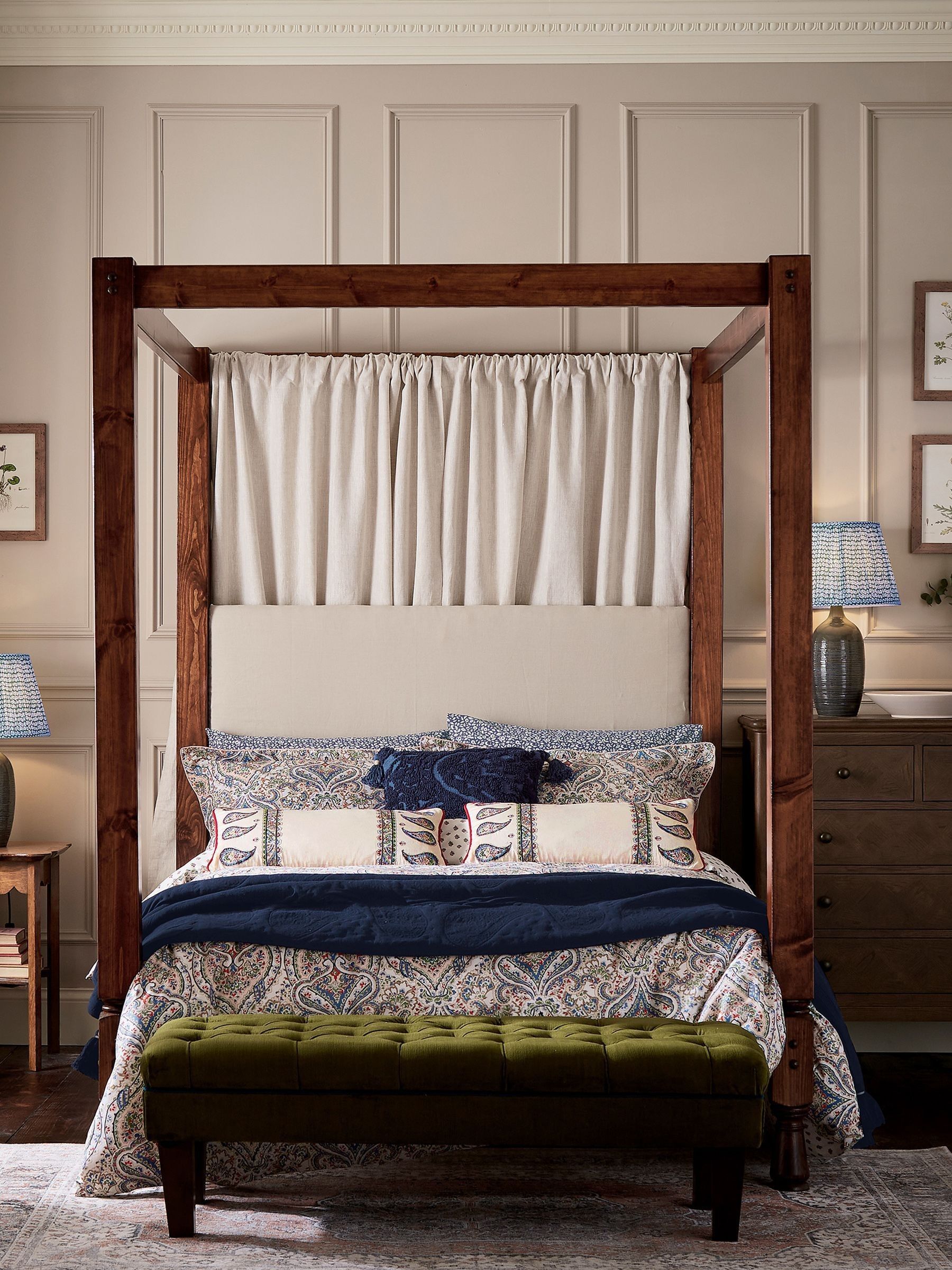Paisley Blue 100% Cotton Bedding Set - Image 5 of 6