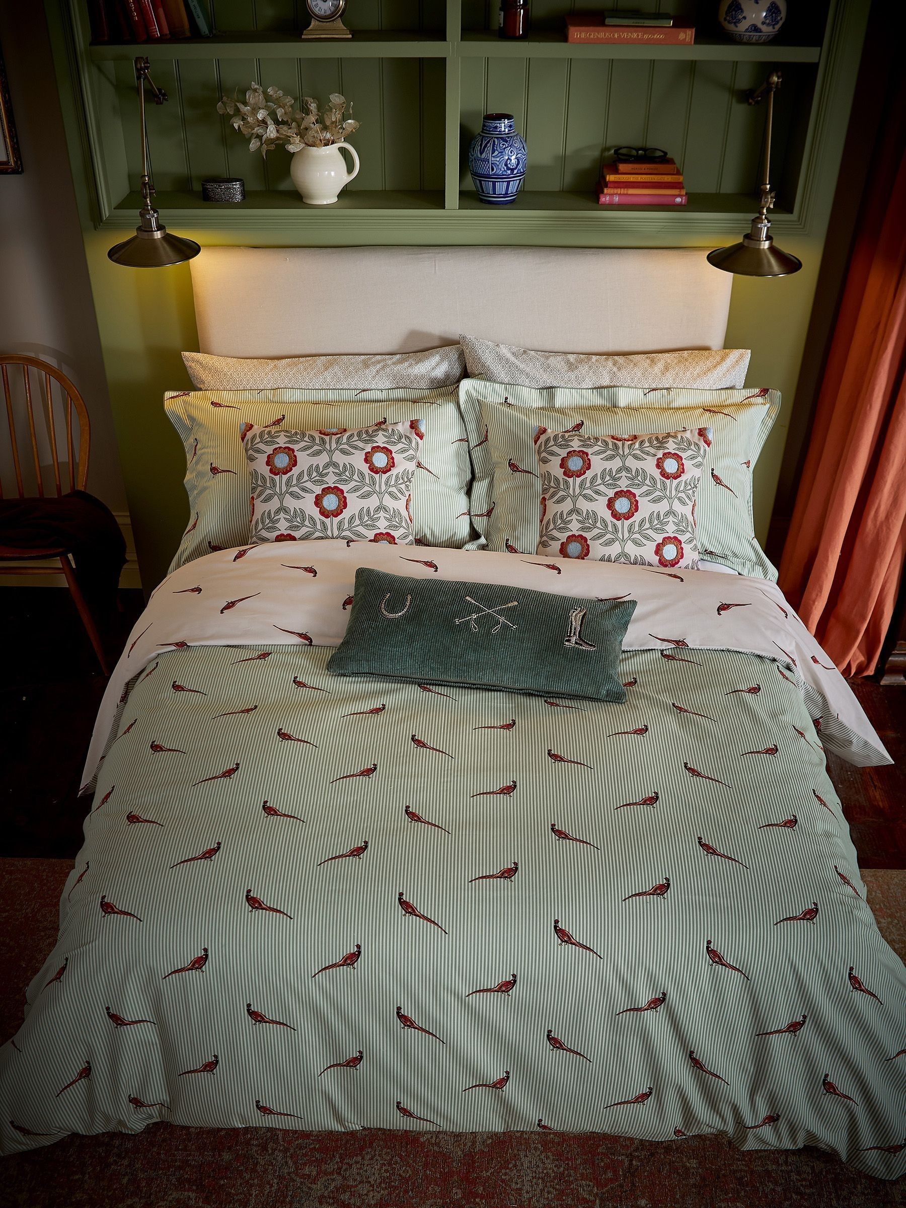 The Pheasant Green 100% Cotton Pheasant Bedding Set - Image 2 of 4