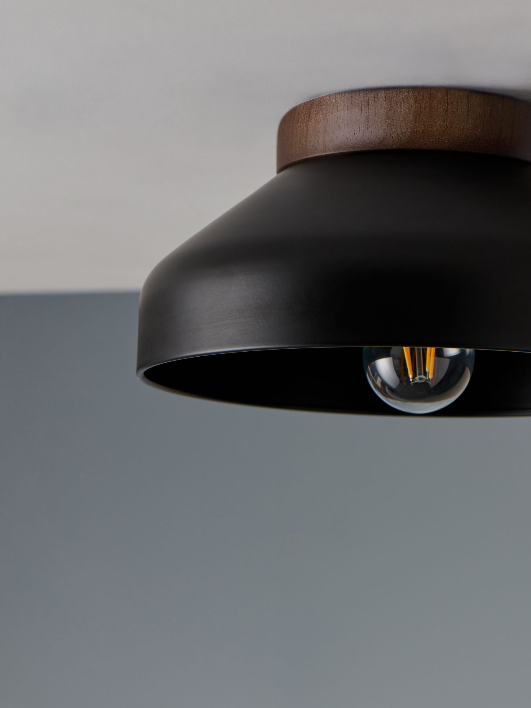 Albert Flush Ceiling Fitting Ceiling Light in Black - Image 3 of 4