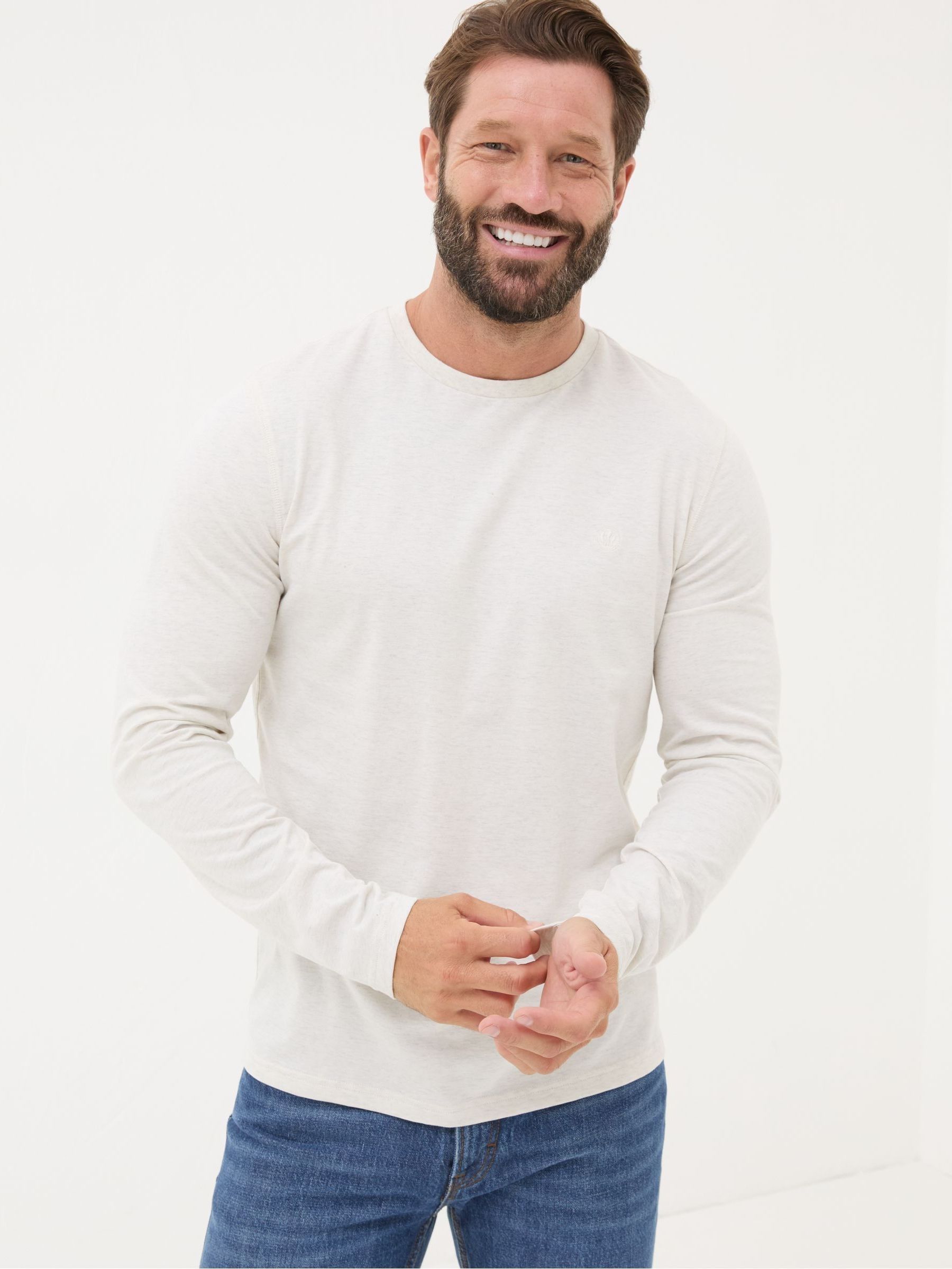 Burgundy Red Long Sleeve 100% Cotton T-Shirts 3 Pack - Image 8 of 9