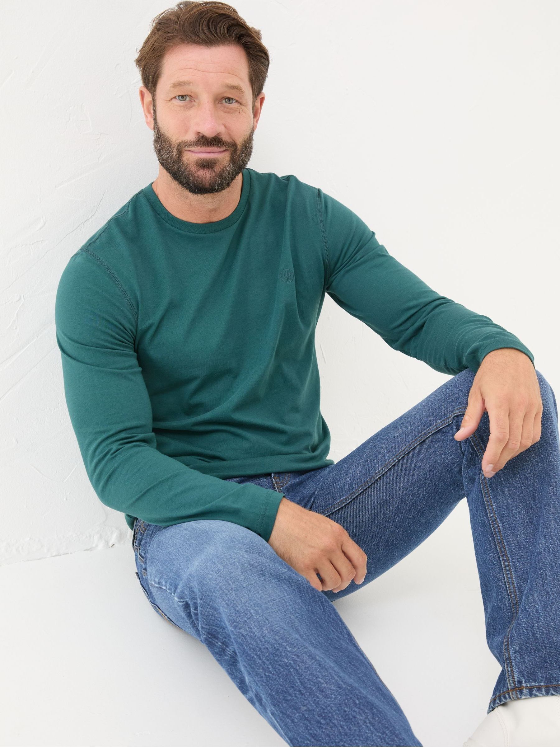 Burgundy Red Long Sleeve 100% Cotton T-Shirts 3 Pack - Image 9 of 9