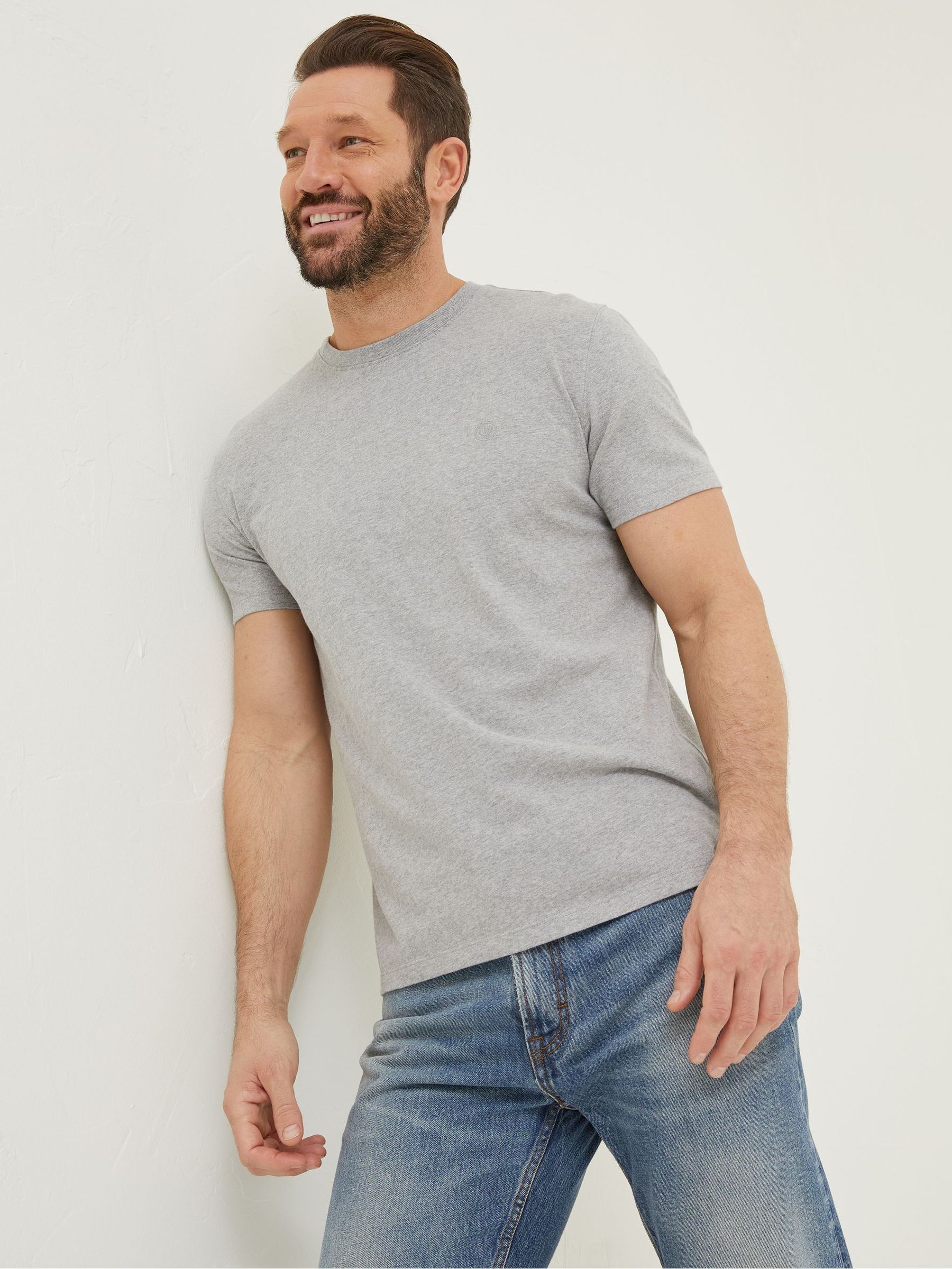 Lulworth Grey Crew T-Shirt - Image 1 of 5