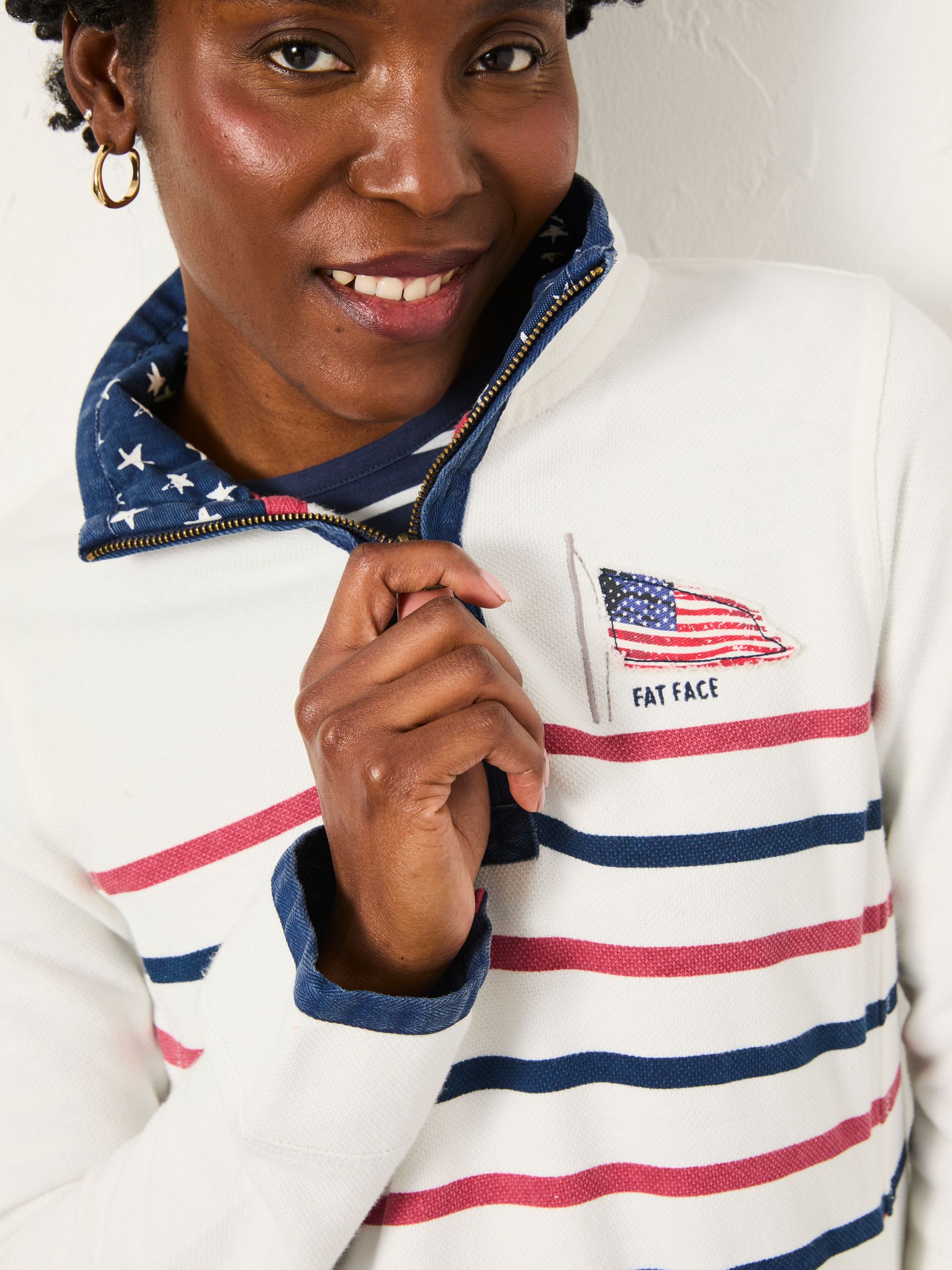 Airlie Ecru USA Sweat Top - Image 3 of 6