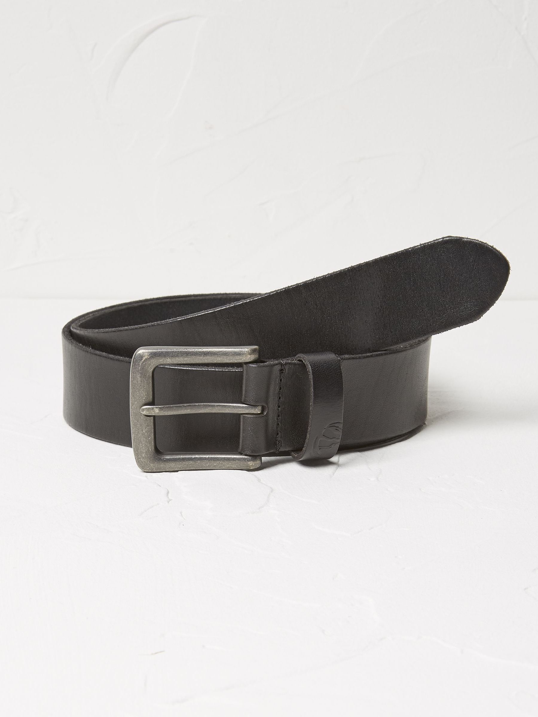 Black Italian Leather Belt - Image 1 of 1