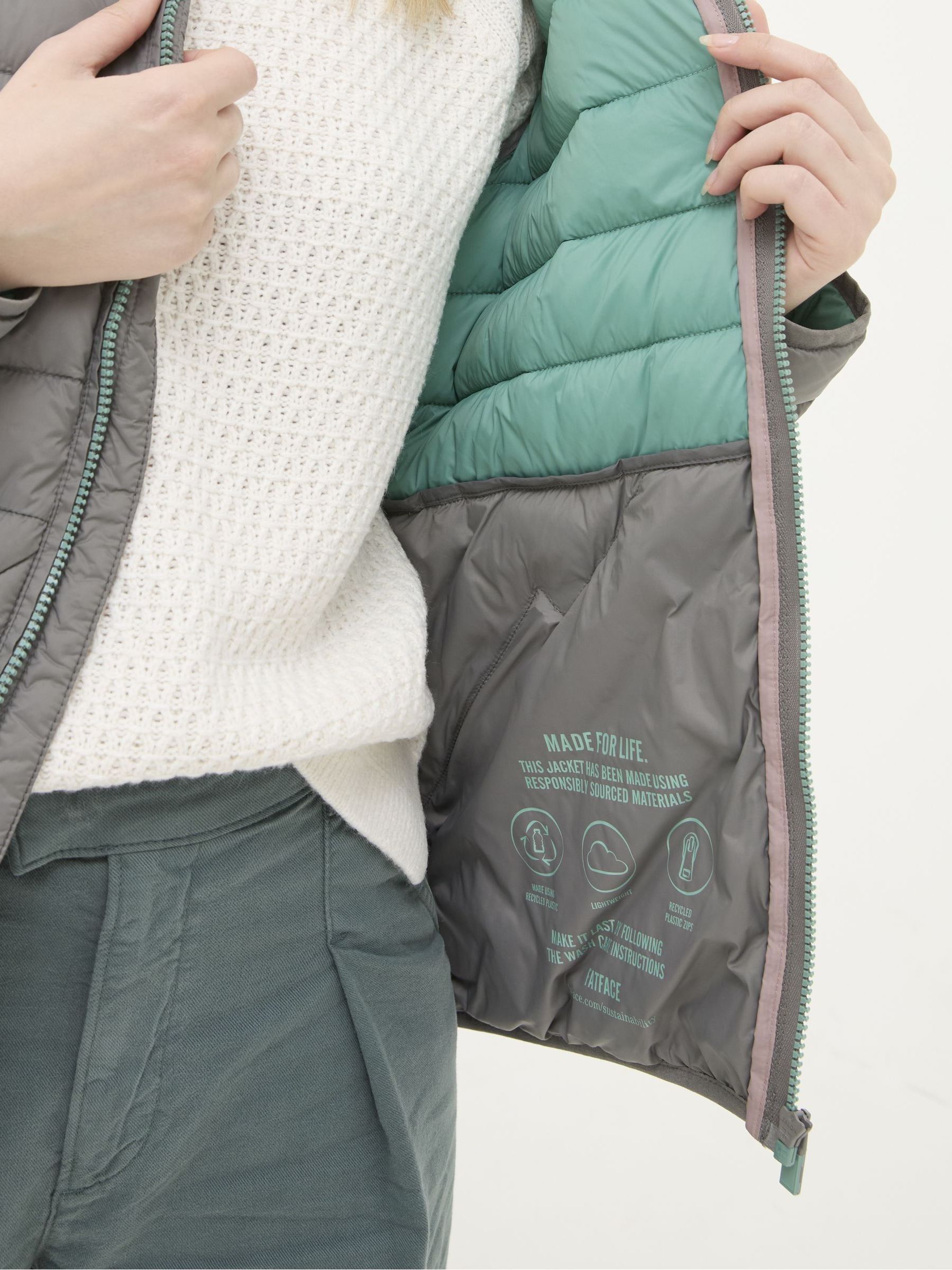 Garnet Grey Lightweight Puffer Jacket - Image 5 of 6