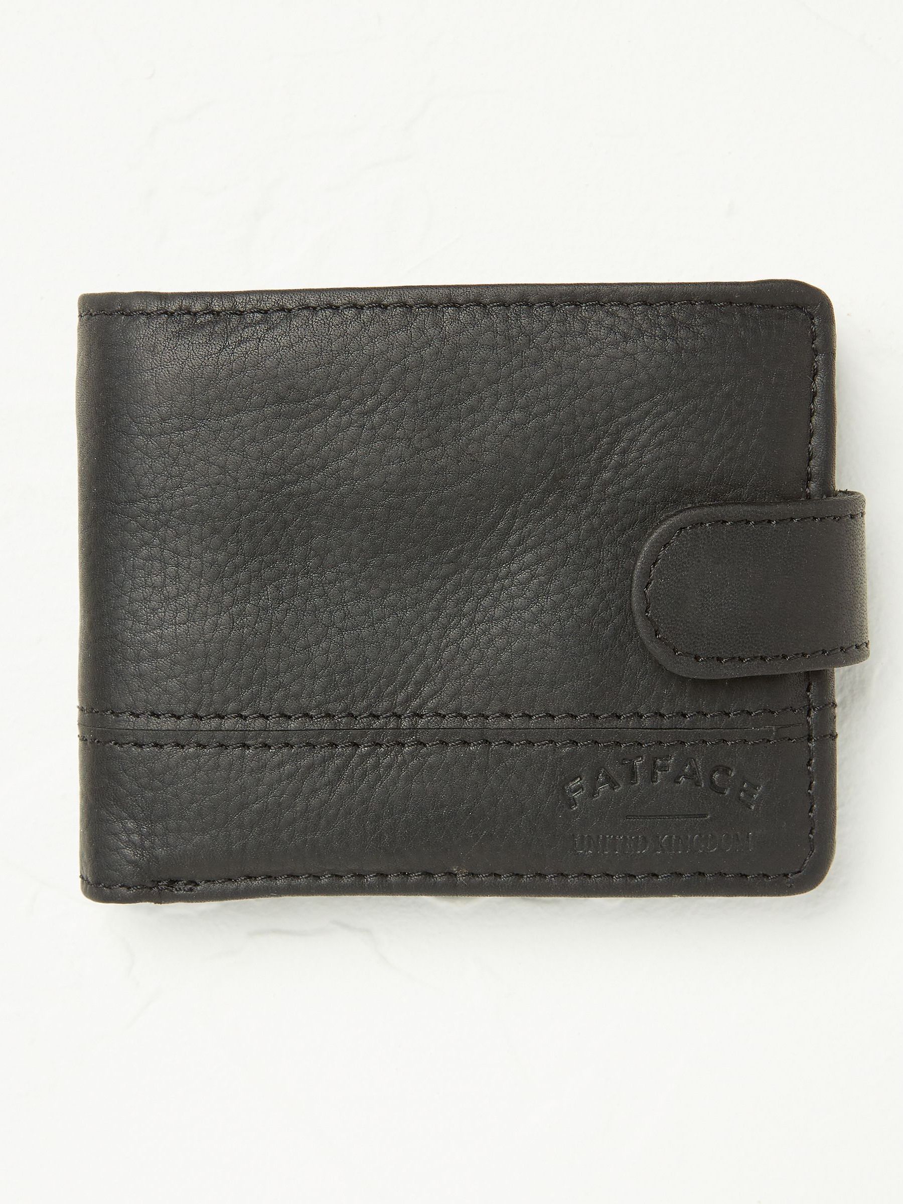 Black Seamed Leather Wallet - Image 1 of 1