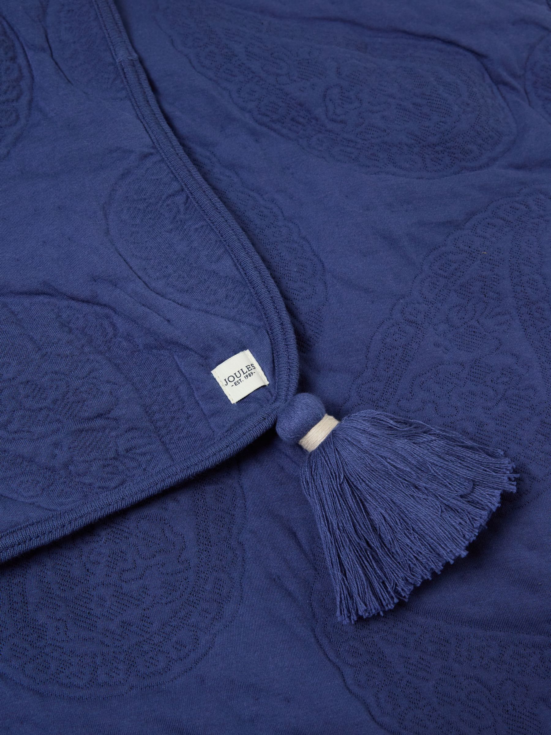 Tapestry Blue 100% Cotton Throw - Image 5 of 5