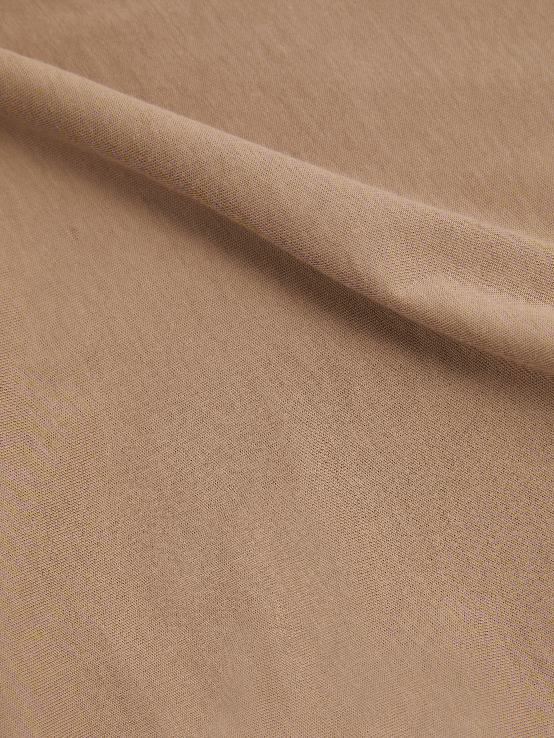 Cotton Crew Neck T-Shirt in Camel - Image 4 of 4