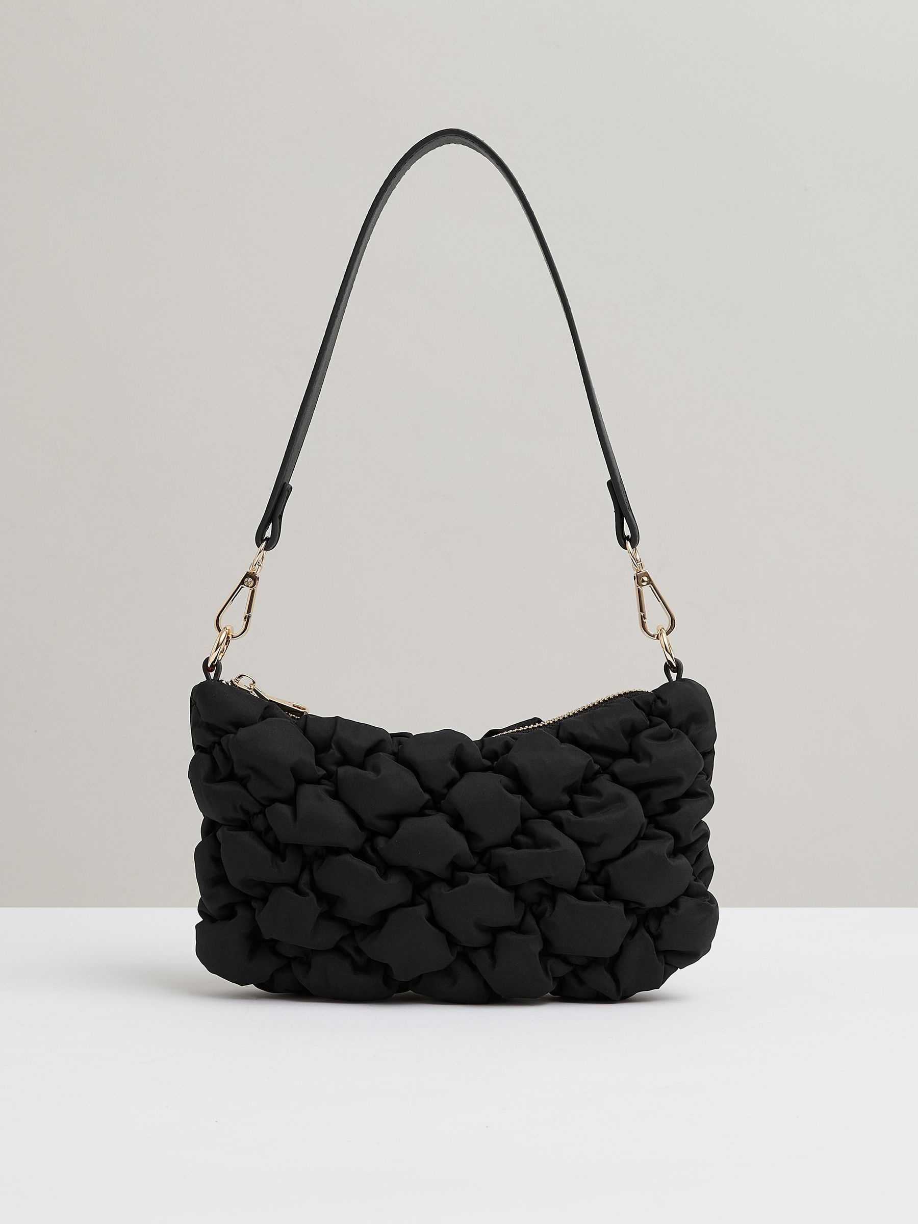 Quilted Shoulder Bag in Black - Image 1 of 5