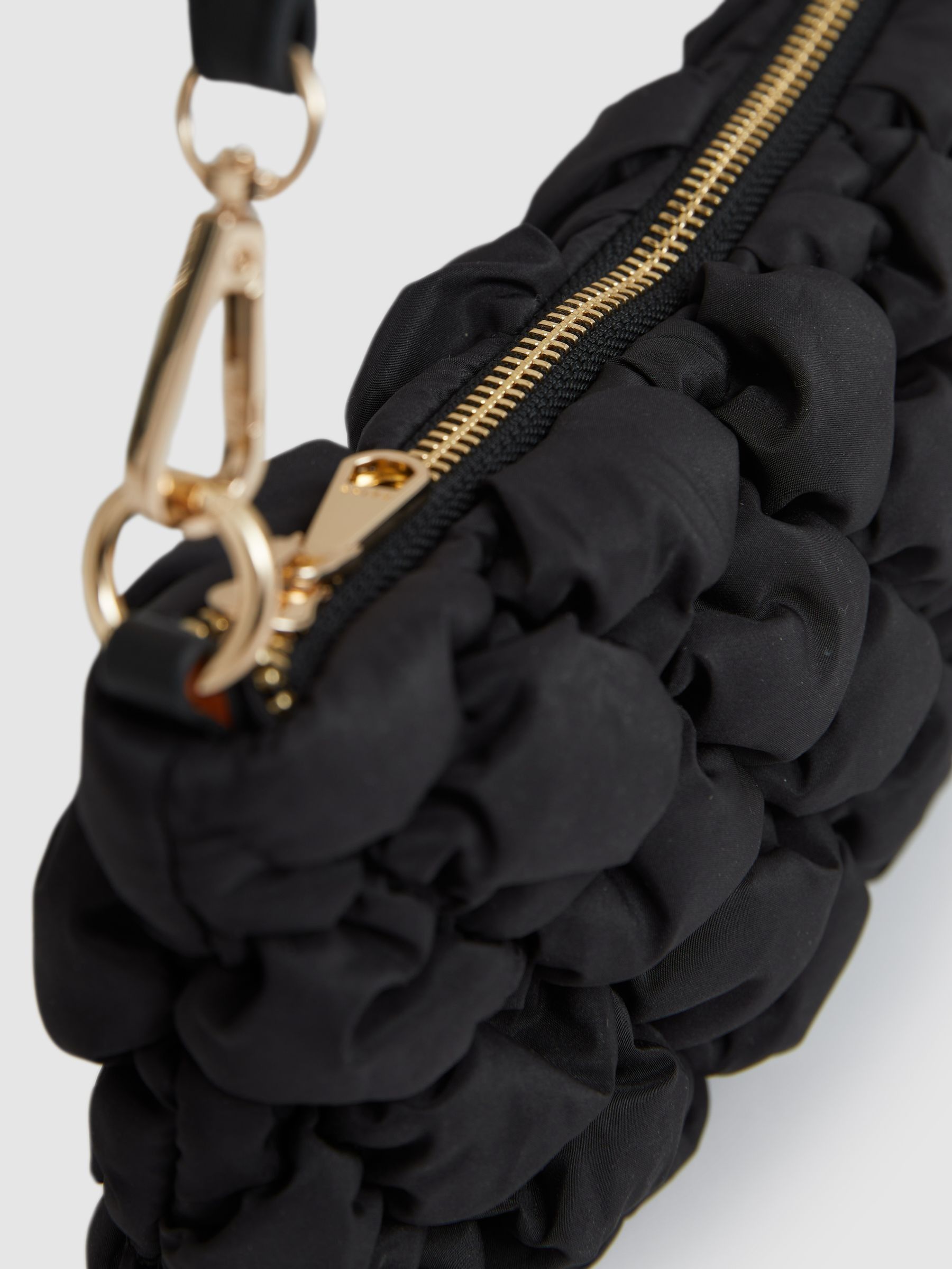 Quilted Shoulder Bag in Black - Image 4 of 5