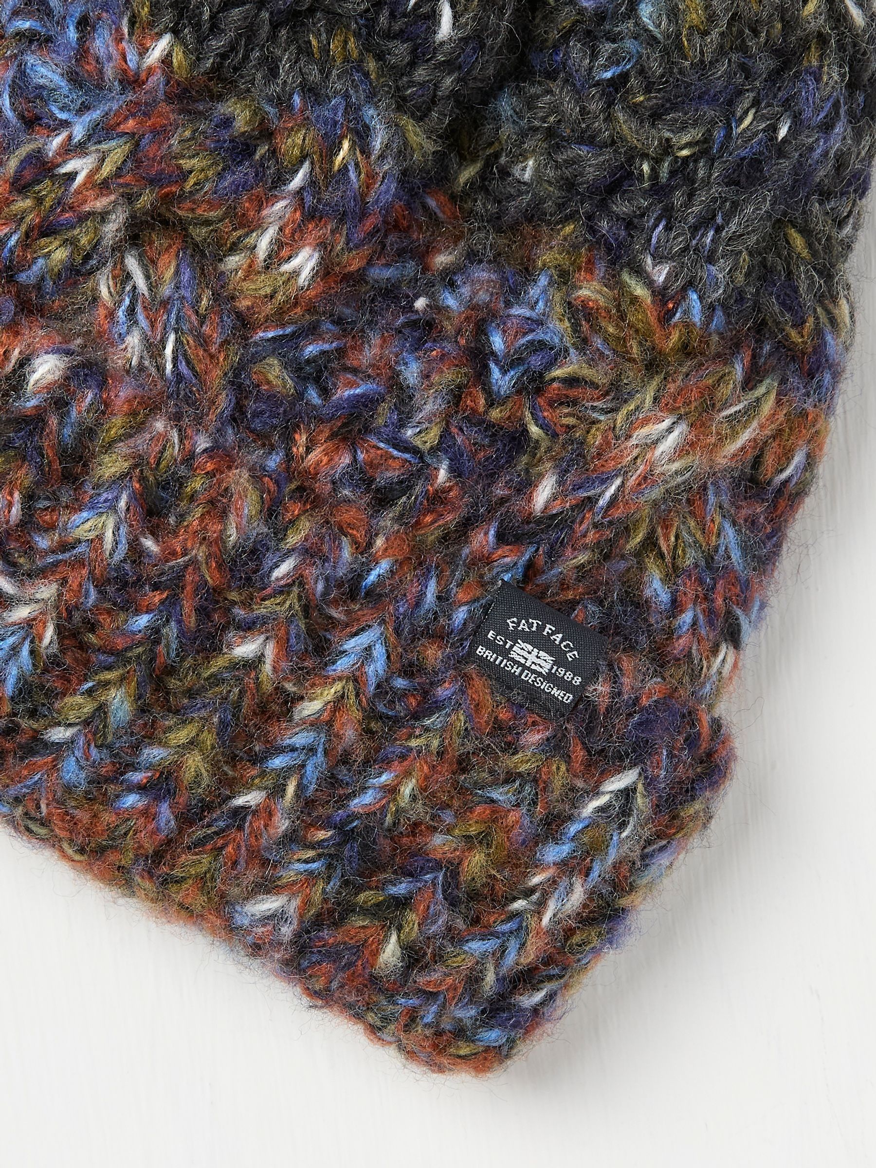 Navy Twist Colourblock Beanie - Image 2 of 2